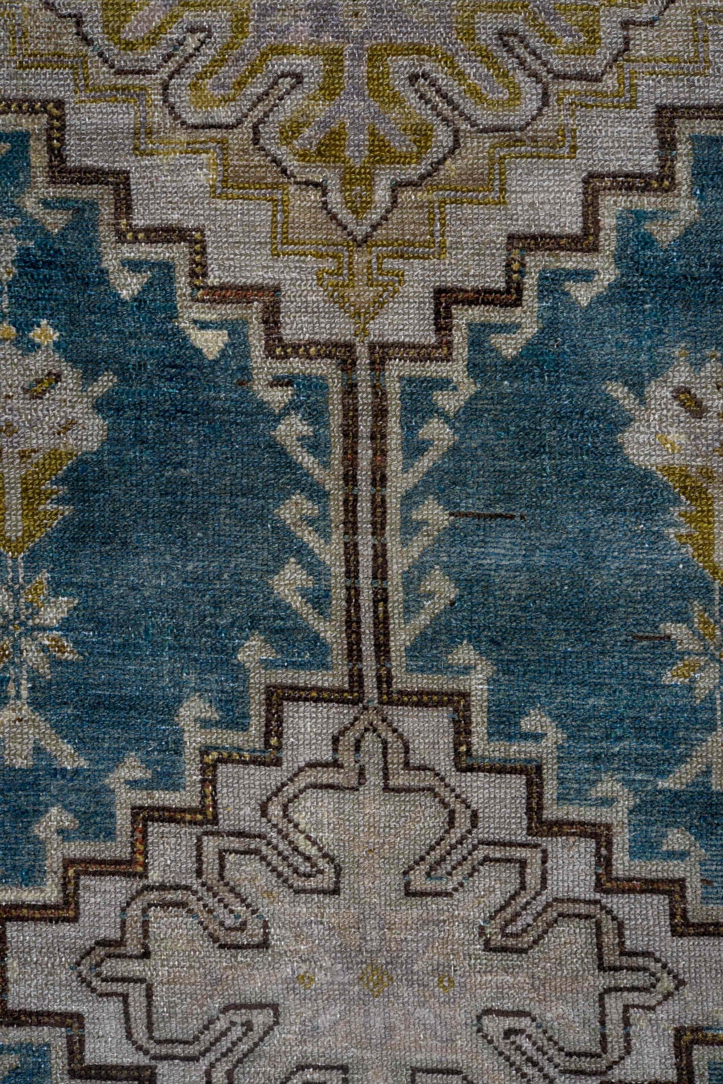 3' x 17' one-of-a-kind handmade antique Malayer runner rug. Color palette: ivory, teal, charcoal, taupe, olive, camel, gray