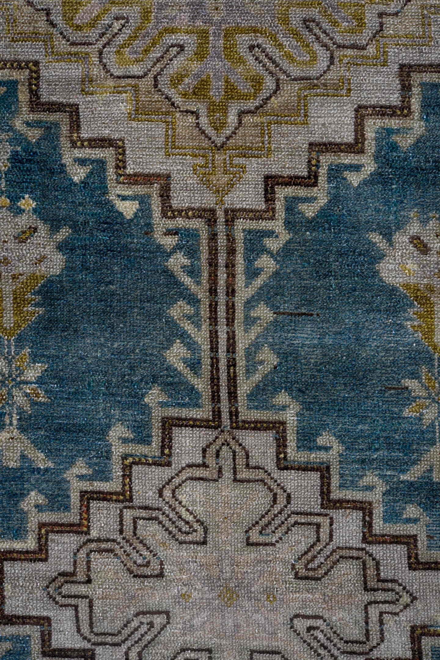 3' x 17' one-of-a-kind handmade antique Malayer runner rug. Color palette: ivory, teal, charcoal, taupe, olive, camel, gray