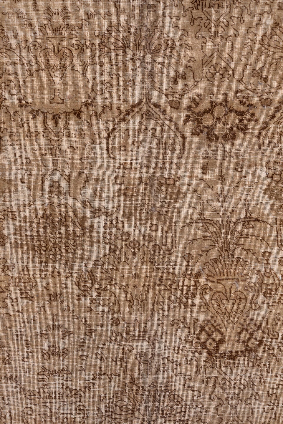 6' x 8' one-of-a-kind handmade antique Tabriz medium size rug. Color palette: taupe, beige, brown, camel, ivory, gray