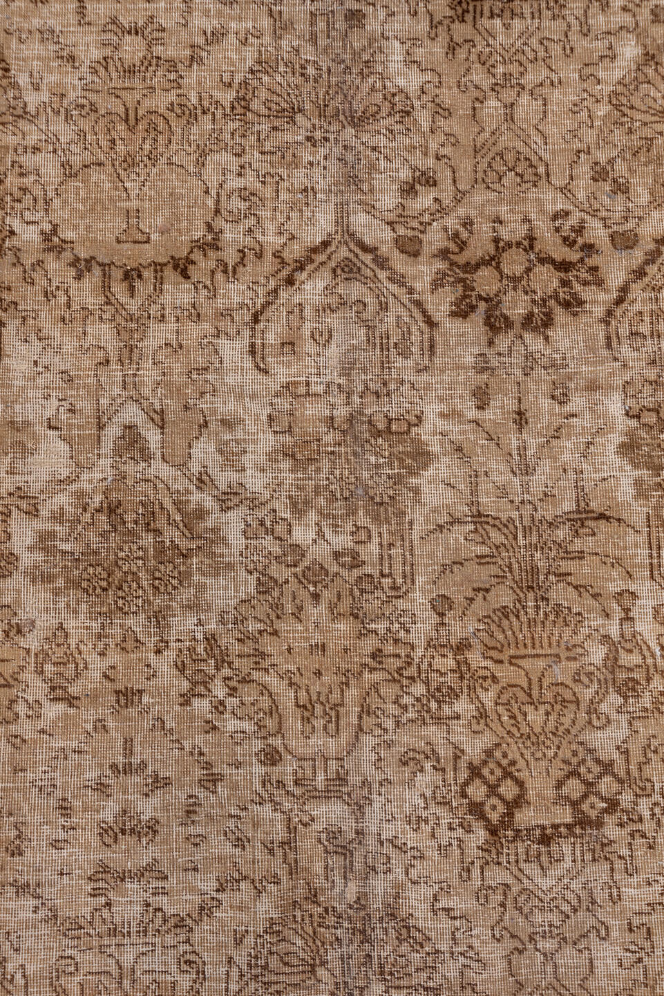 6' x 8' one-of-a-kind handmade antique Tabriz medium size rug. Color palette: taupe, beige, brown, camel, ivory, gray