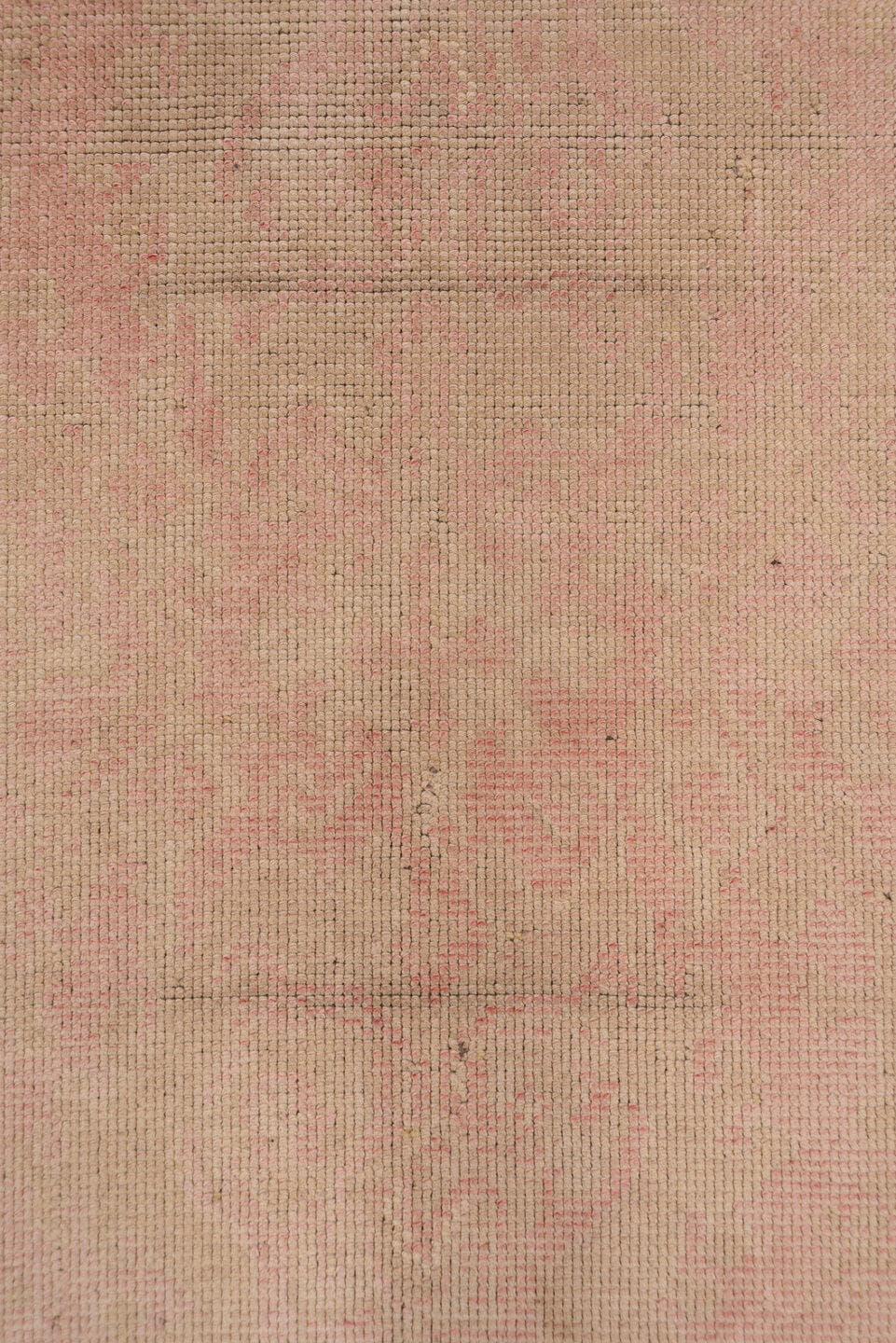 2' x 10' one-of-a-kind handmade antique Oushak runner rug. Color palette: blush, beige, rose, taupe, pink, red, gray