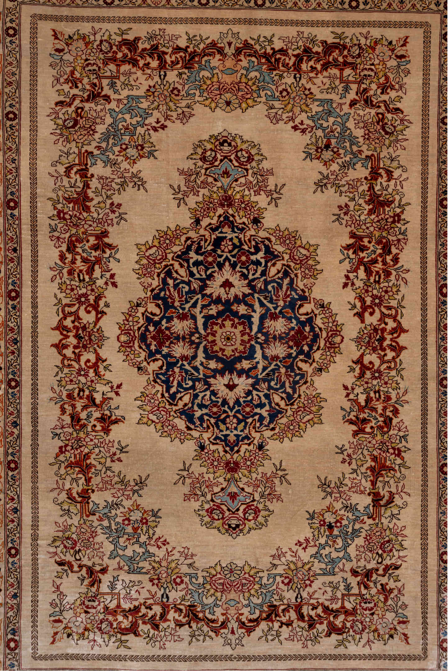 2' x 3' one-of-a-kind handmade vintage Hereke small size rug. Color palette: black, brown, dim gray, gray, light gray