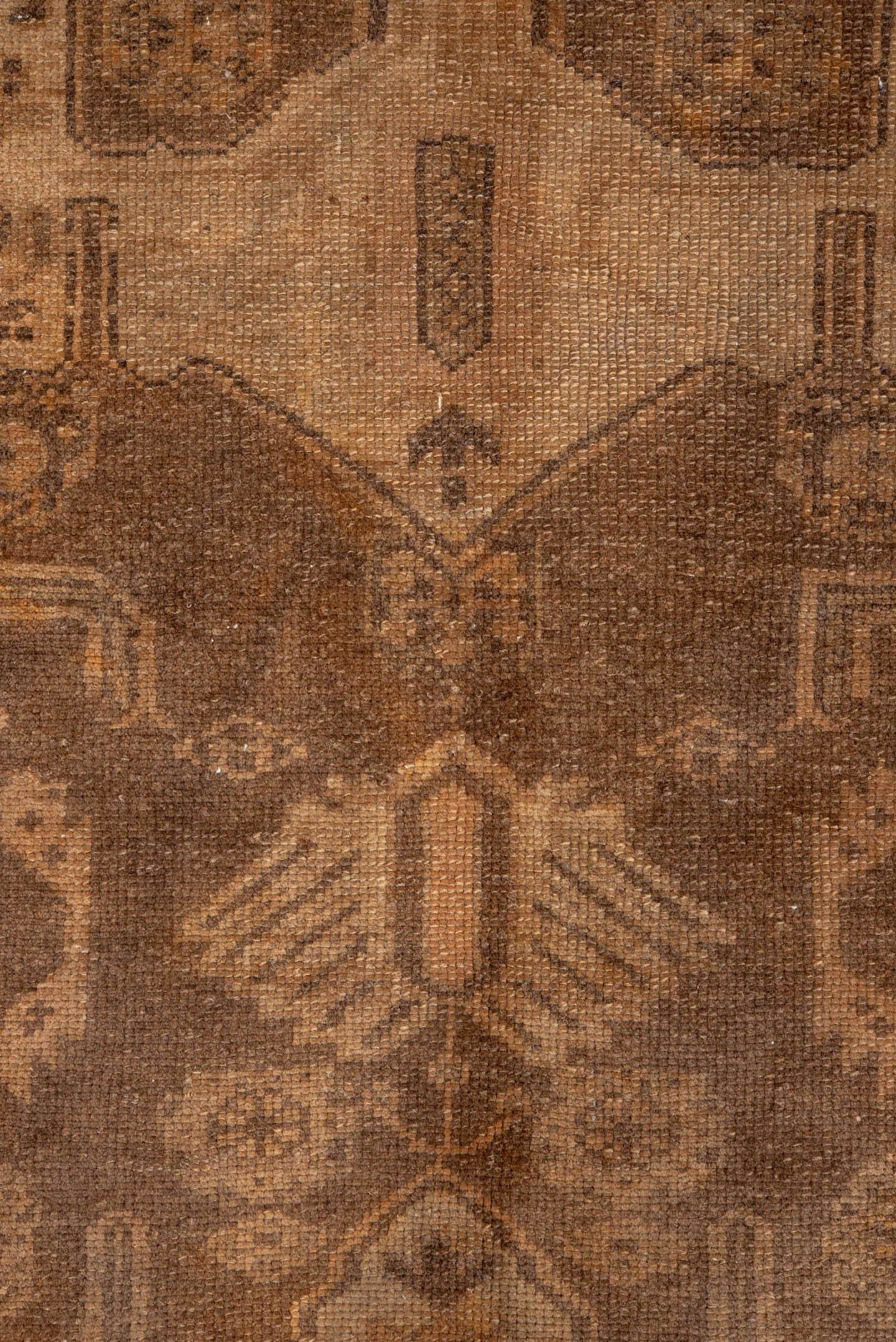 3' x 10' one-of-a-kind handmade antique Malayer runner rug. Color palette: brown, camel, taupe, tan, charcoal, ochre, beige