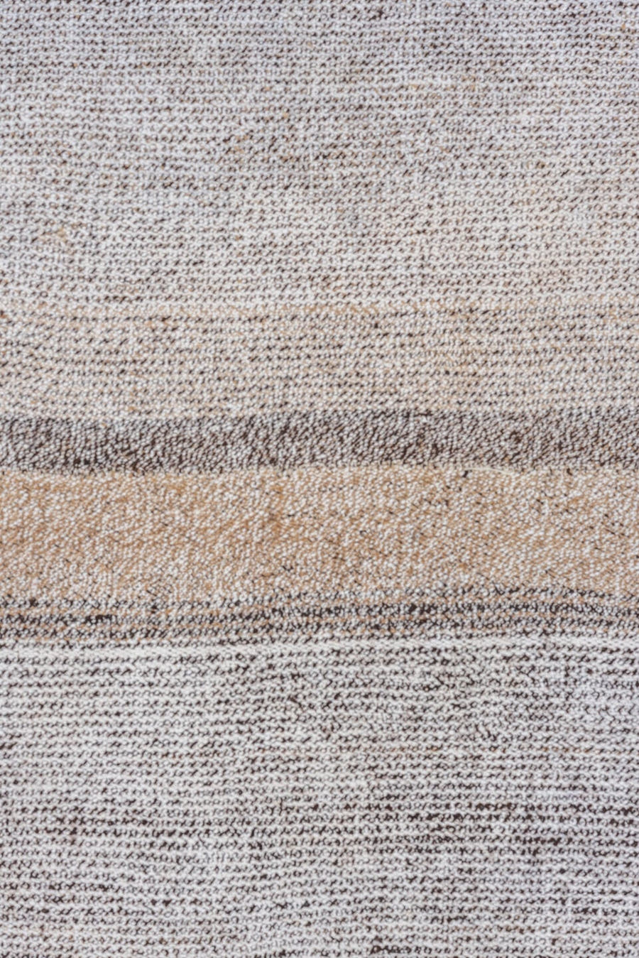 10' x 16' one-of-a-kind handmade antique Flatweave rug. Color palette: ivory, taupe, gray, greige, beige