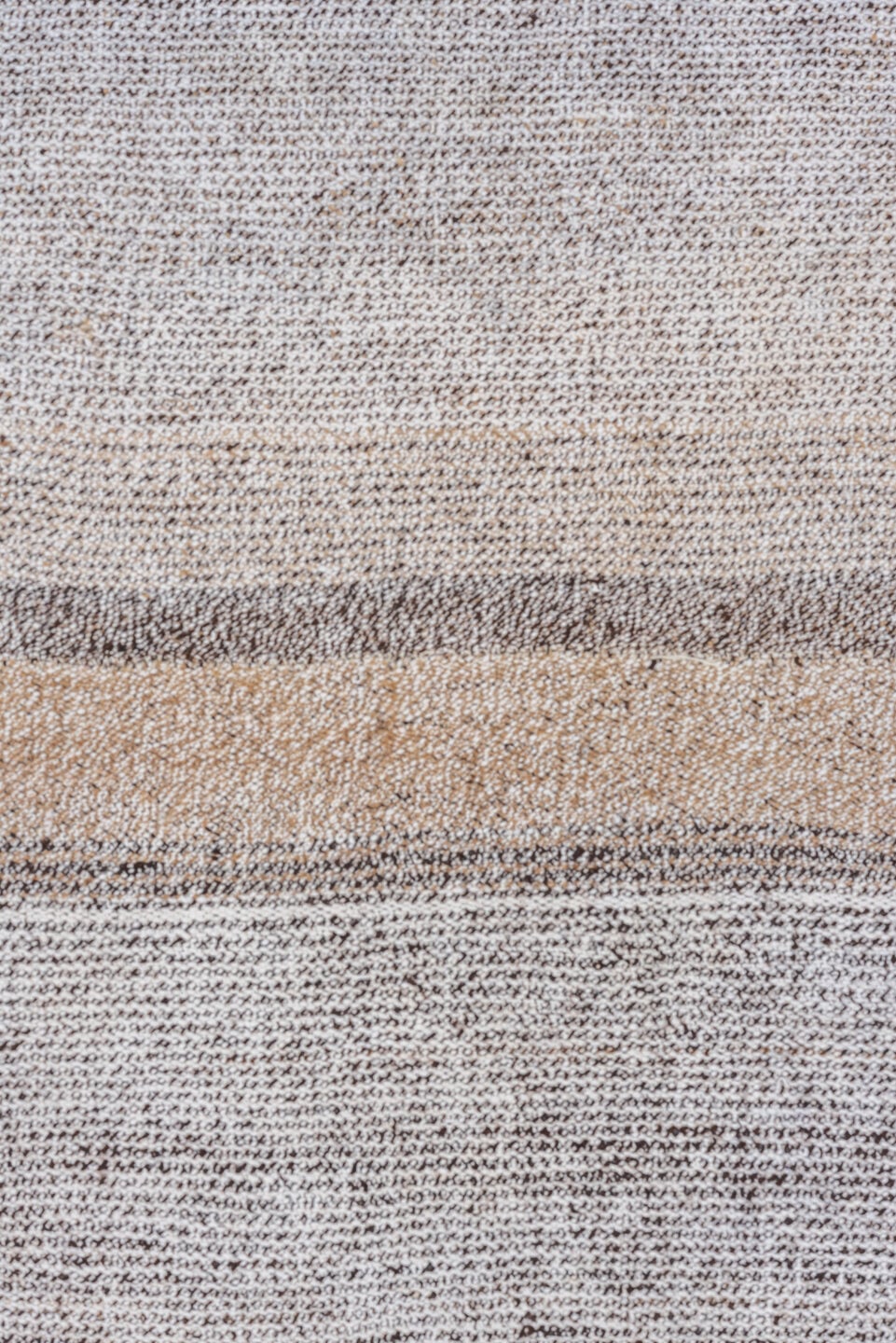 10' x 16' one-of-a-kind handmade antique Flatweave rug. Color palette: ivory, taupe, gray, greige, beige