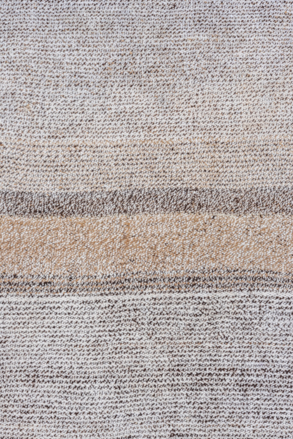 10' x 16' one-of-a-kind handmade antique Flatweave rug. Color palette: ivory, taupe, gray, greige, beige