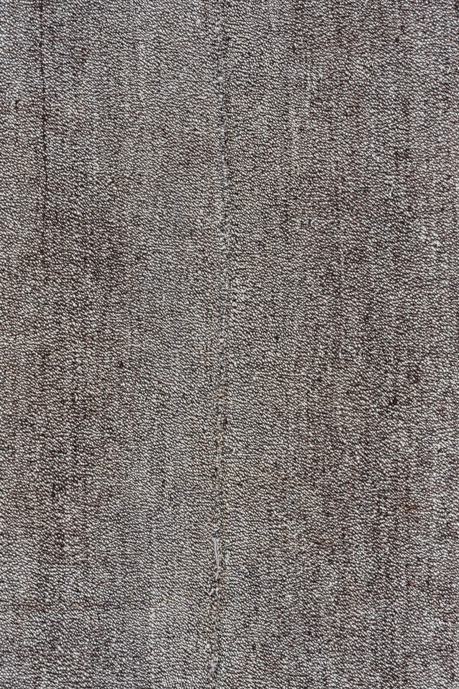 7' x 9' one-of-a-kind handmade antique Flatweave rug. Color palette: gray, charcoal, taupe, black, beige