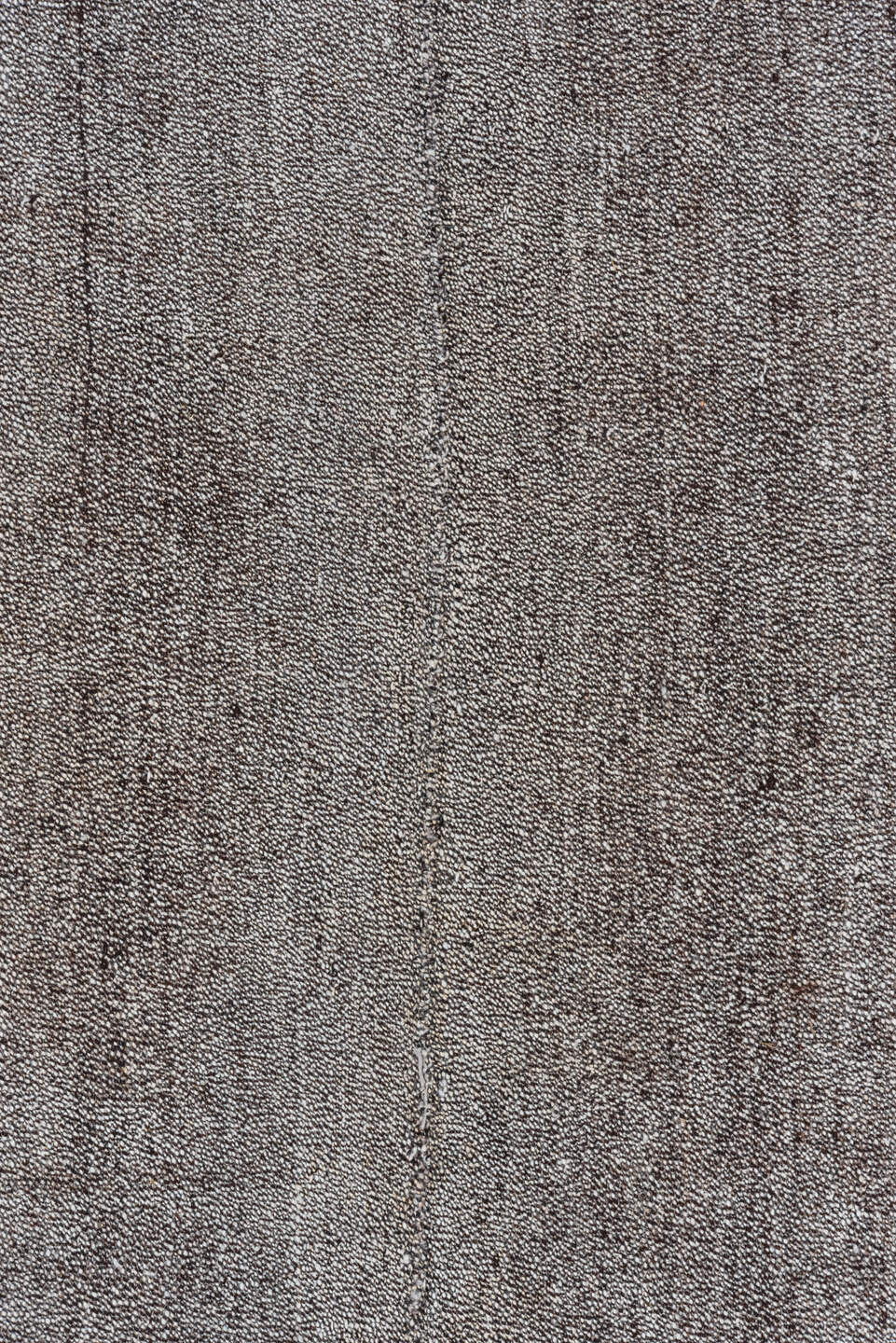 7' x 9' one-of-a-kind handmade antique Flatweave rug. Color palette: gray, charcoal, taupe, black, beige