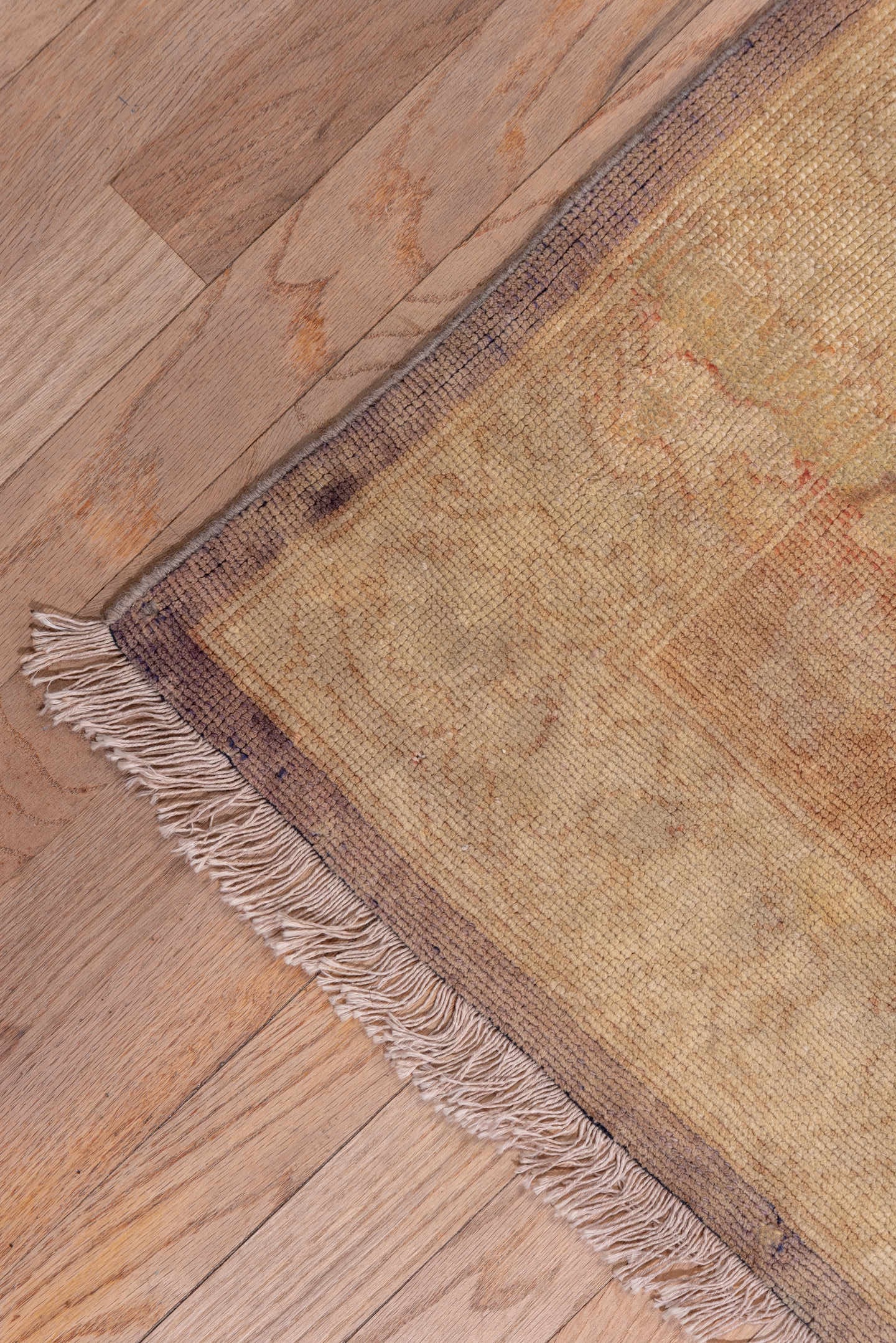 13' x 13' one-of-a-kind handmade antique Sivas oversize rug. Color palette: beige, taupe, camel, ivory, sand, peach, rose