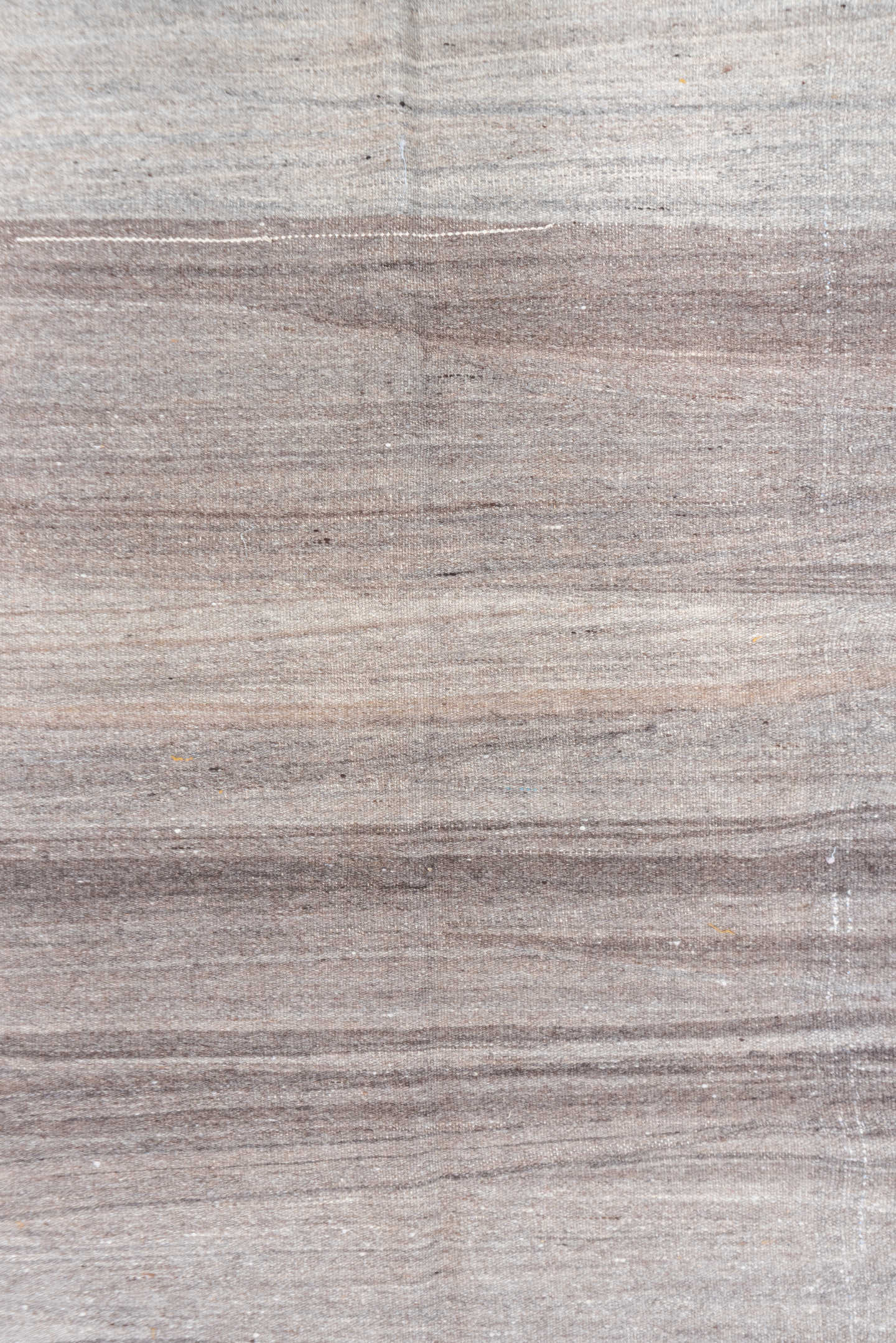 5' x 8' one-of-a-kind handmade vintage Kilim medium size rug. Color palette: taupe, brown, gray, charcoal, ivory, beige