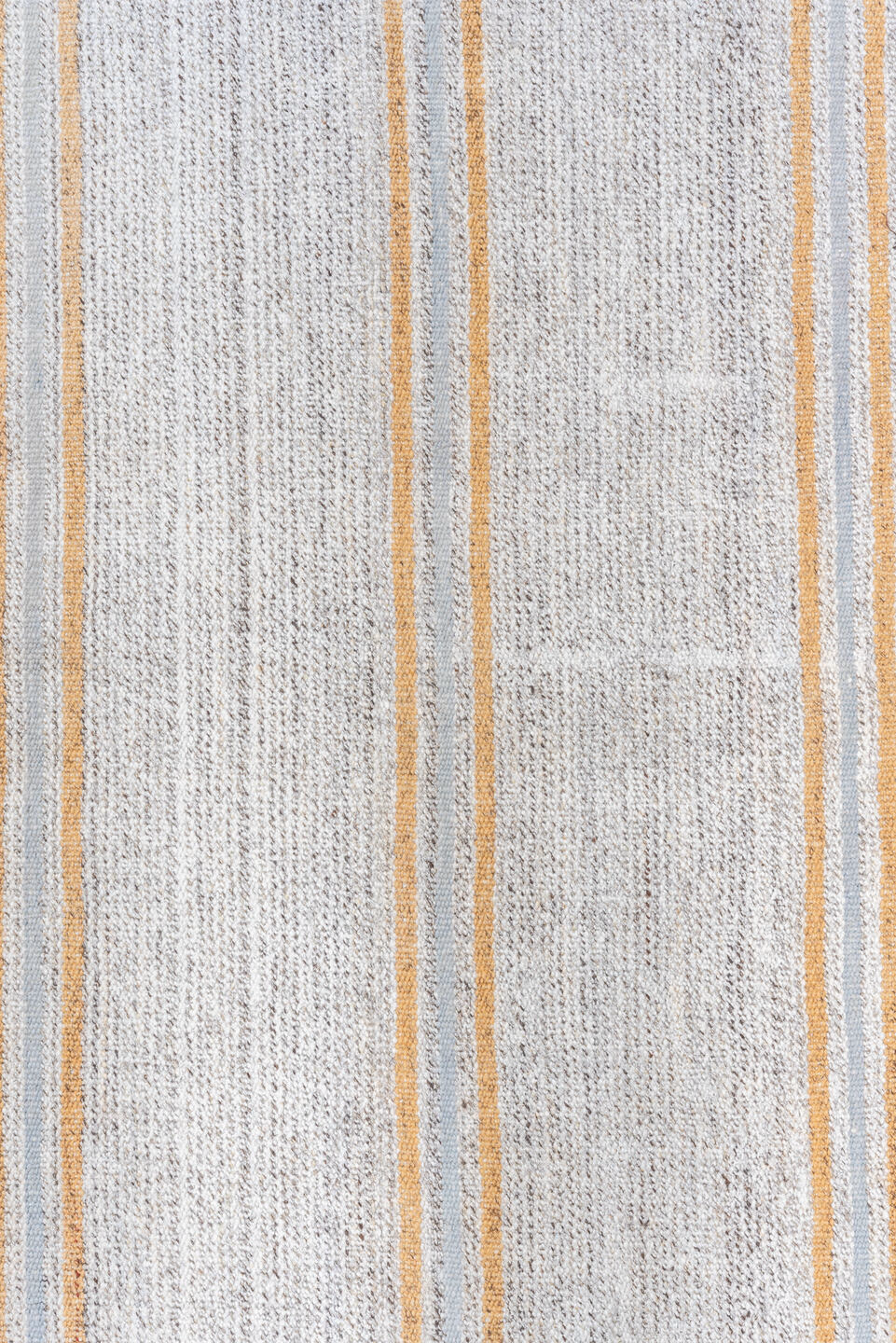 2' x 17' one-of-a-kind handmade antique Flatweave runner rug. Color palette: ivory, cream, saffron, beige, gold, terracotta