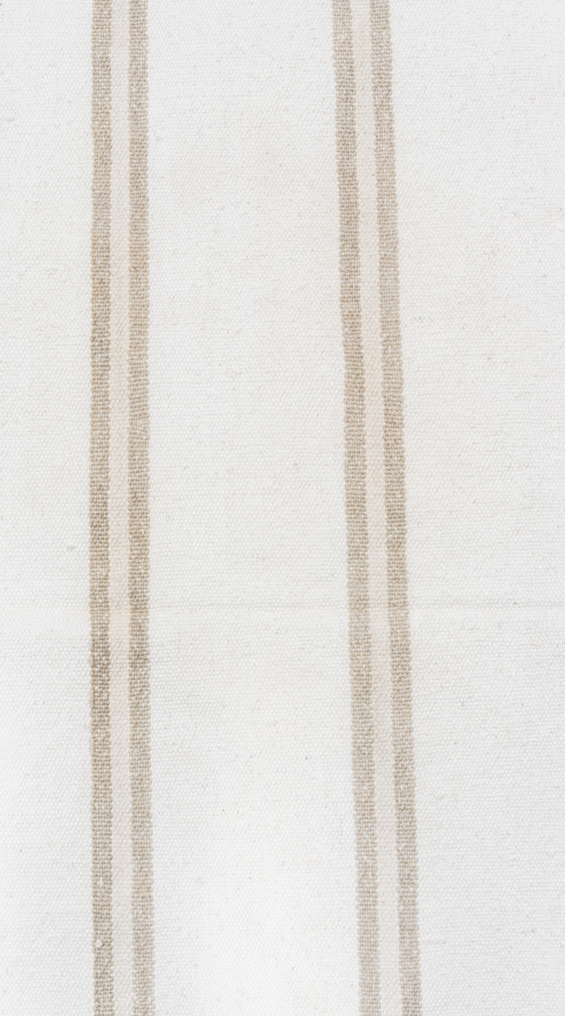 2' x 15' one-of-a-kind handmade antique Flatweave runner rug. Color palette: ivory, taupe, cream, beige, gray