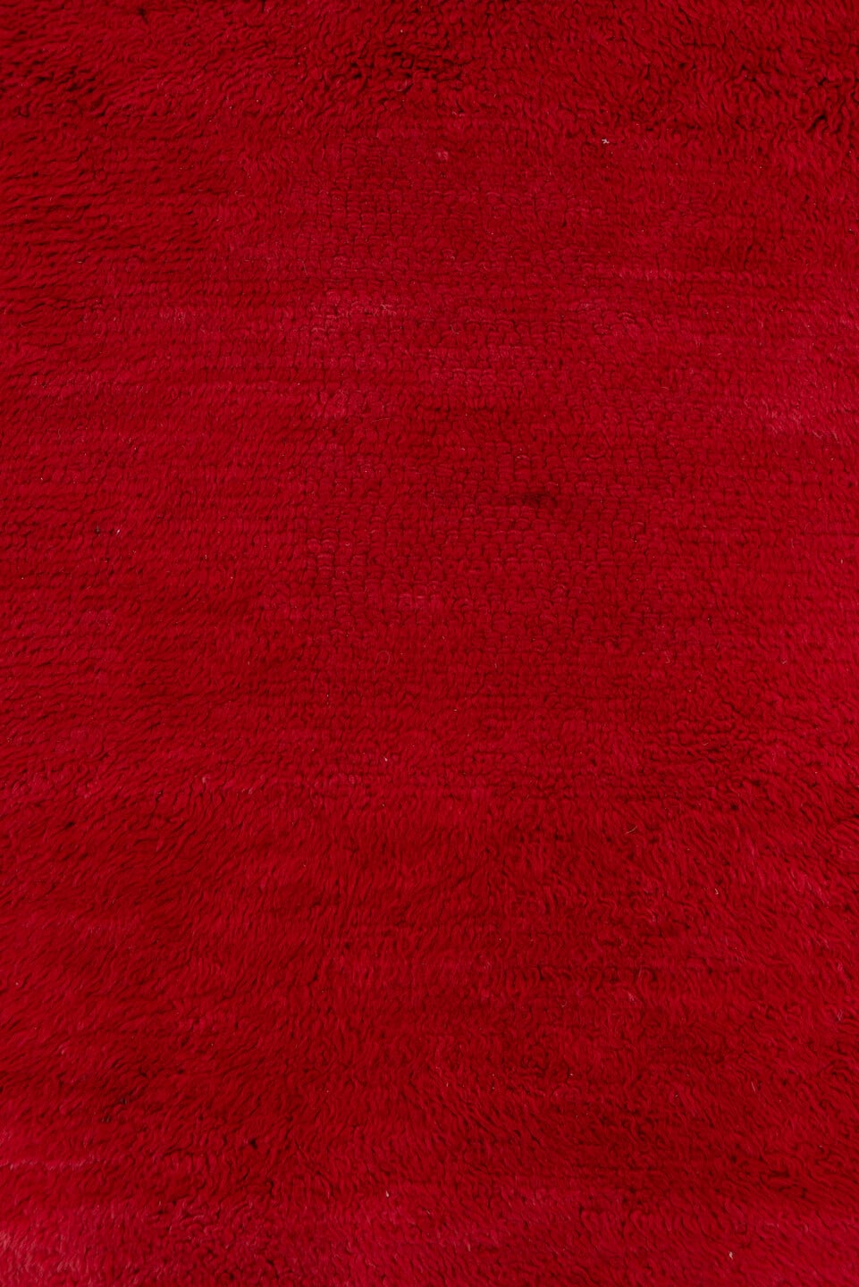 3' x 10' one-of-a-kind handmade vintage Moroccan runner rug. Color palette: crimson, burgundy, ruby, red