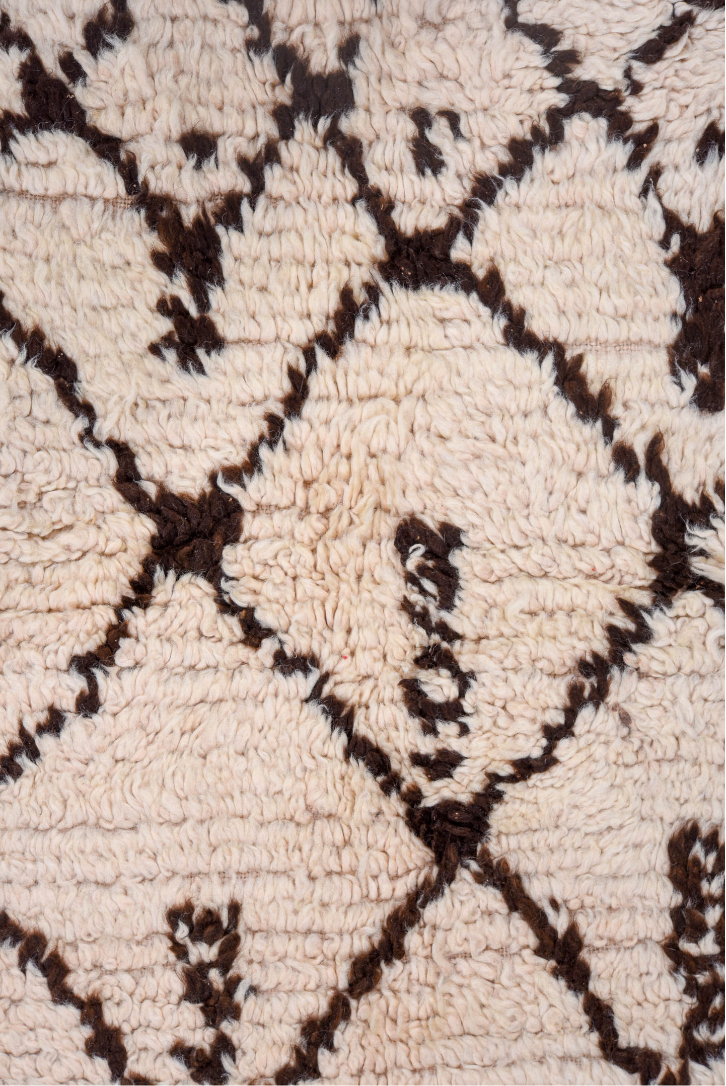 4' x 13' one-of-a-kind handmade vintage Moroccan runner rug. Color palette: brown, gray, off-white, orange, pink, redwood