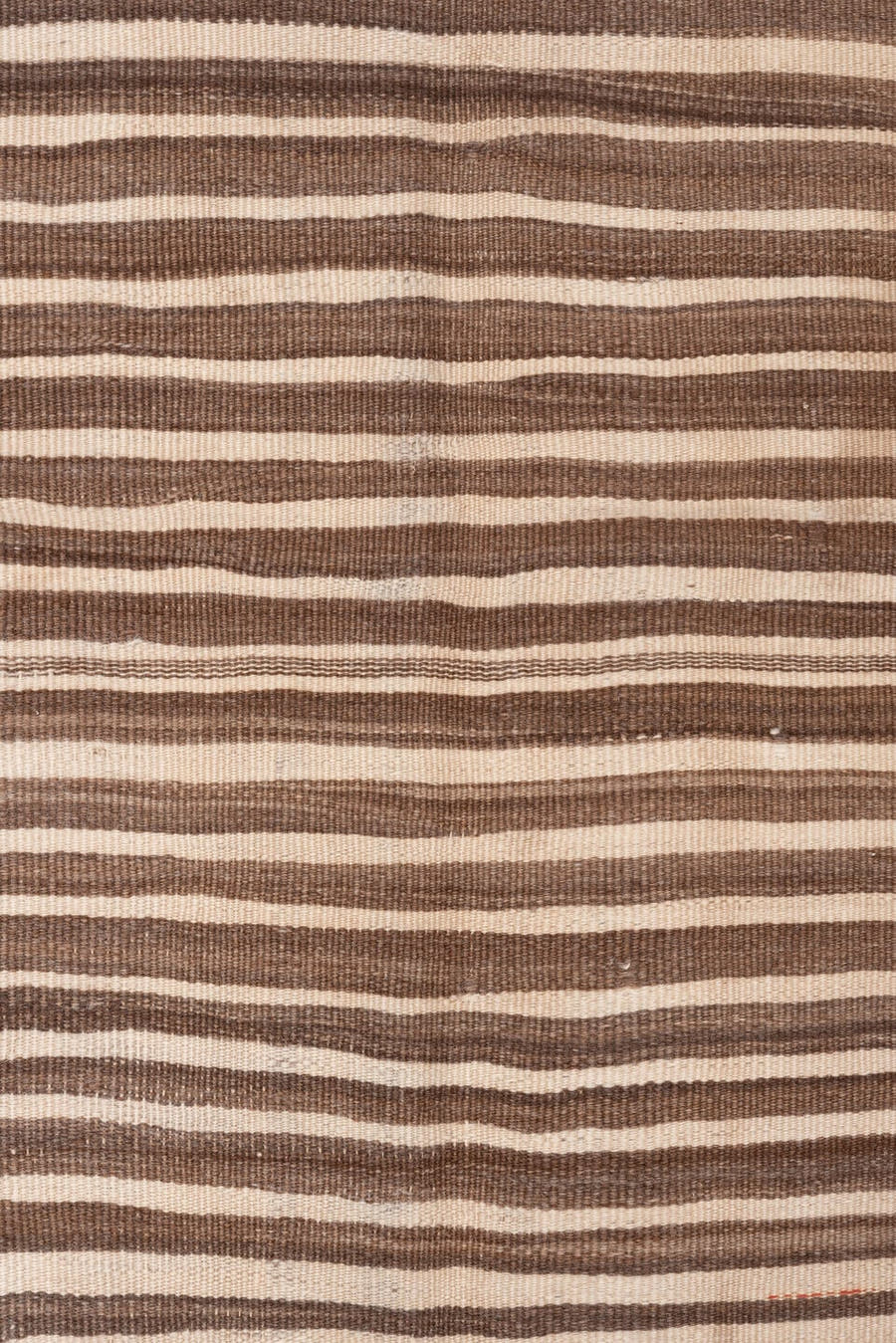 4' x 6' one-of-a-kind handmade vintage Blanket small size rug. Color palette: brown, ivory, taupe, camel, beige, gray
