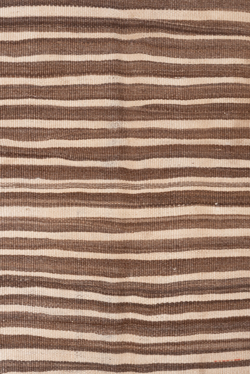 4' x 6' one-of-a-kind handmade vintage Blanket small size rug. Color palette: brown, ivory, taupe, camel, beige, gray