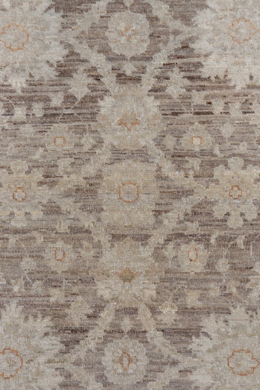 4' x 5' one-of-a-kind handmade vintage Sivas small size rug. Color palette: ivory, taupe, beige, brown, camel, cream, gray