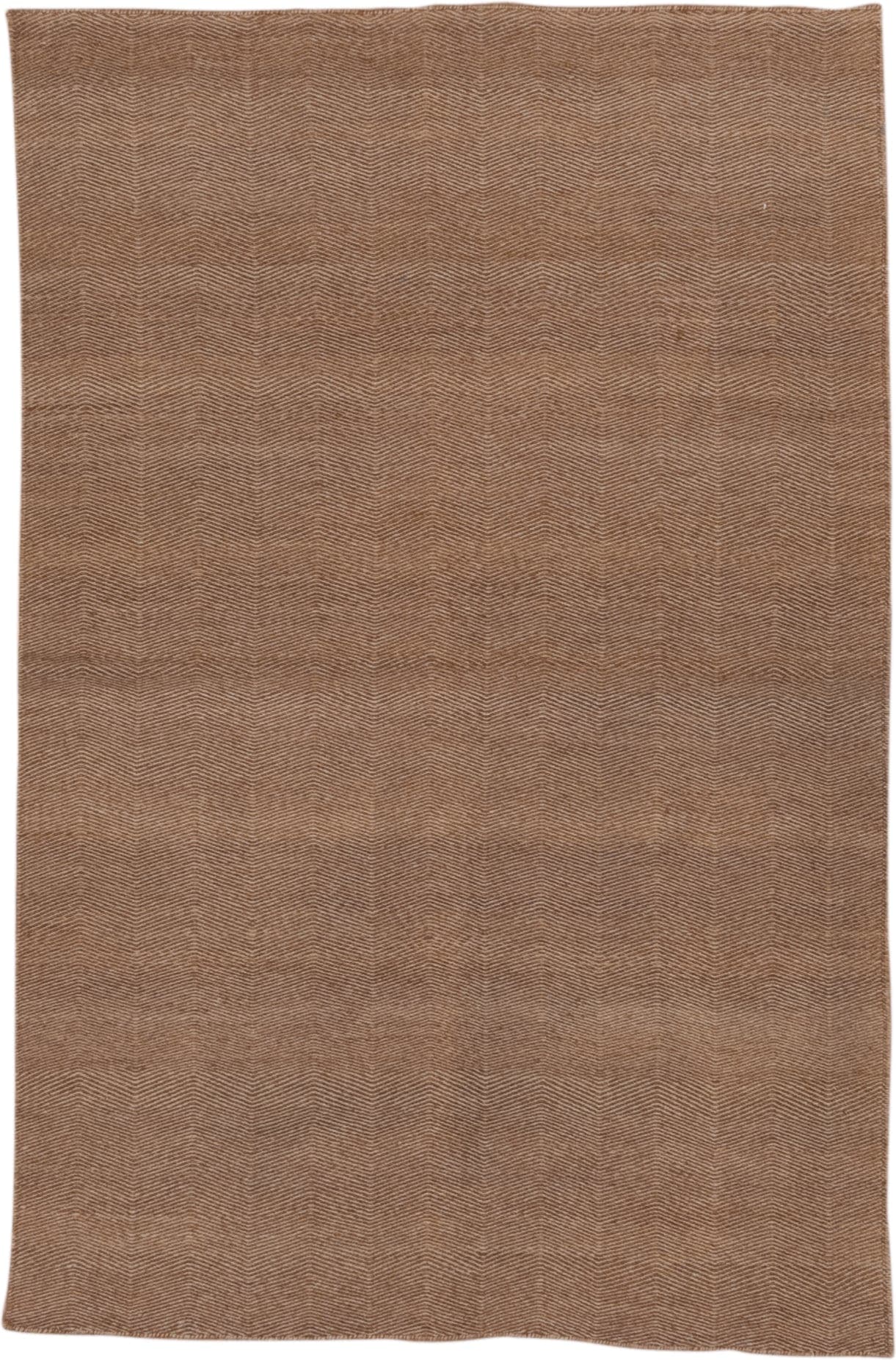 3' x 5' one-of-a-kind handmade vintage Kilim small size rug. Color palette: camel, taupe, brown, beige, gray