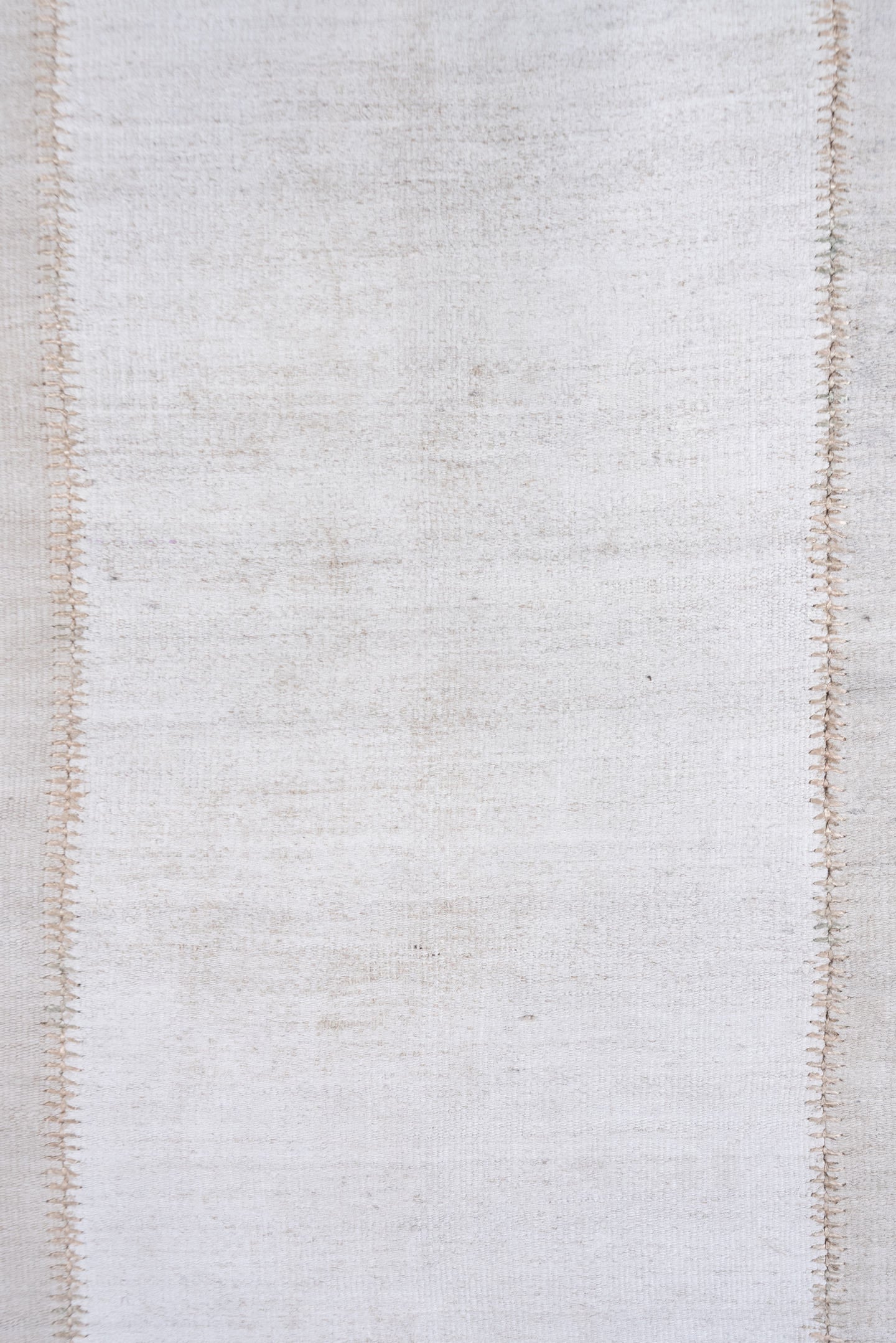 9' x 12' one-of-a-kind handmade vintage Hemp Kilim large size rug. Color palette: ivory, cream, taupe, beige, gray