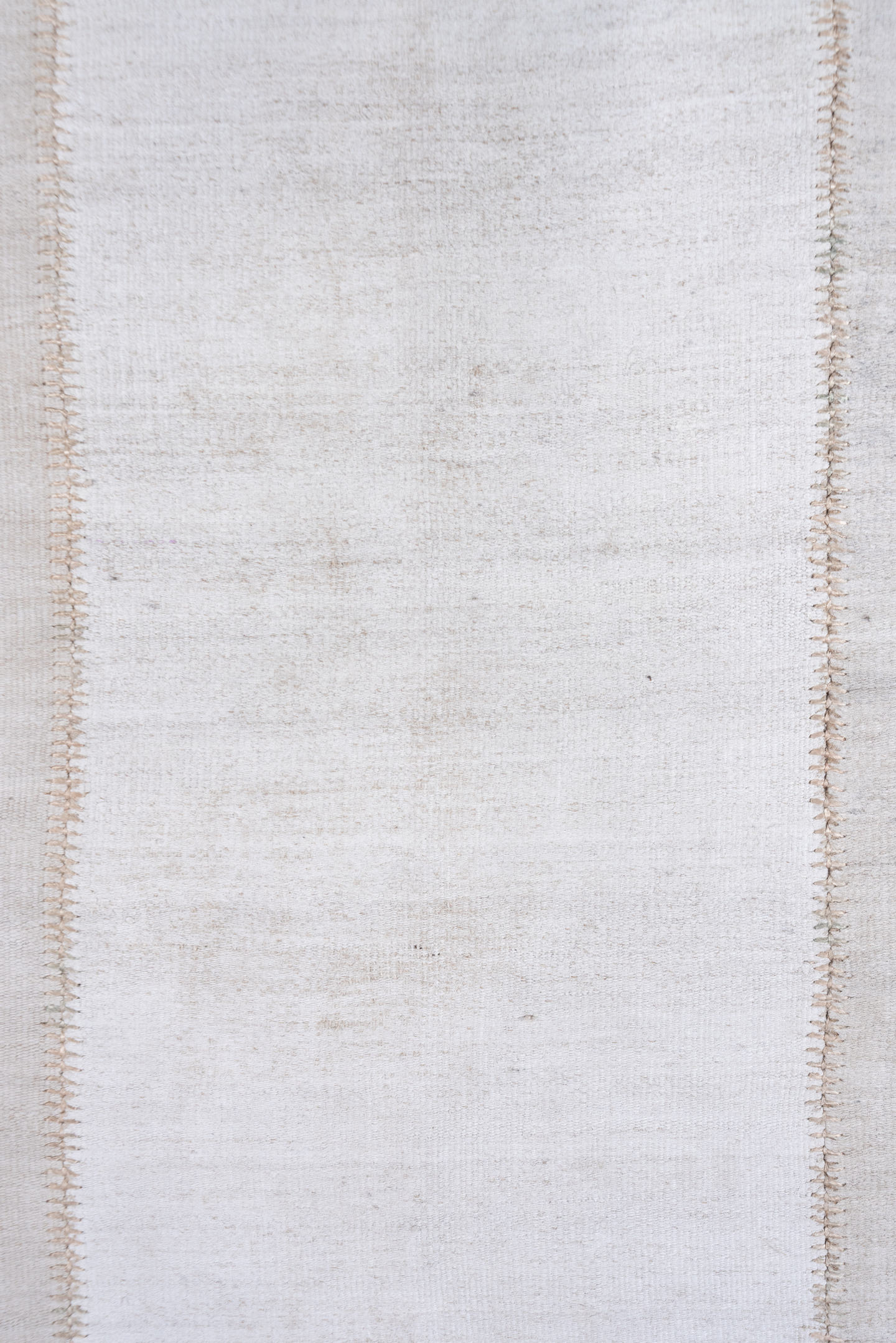 9' x 12' one-of-a-kind handmade vintage Hemp Kilim large size rug. Color palette: ivory, cream, taupe, beige, gray