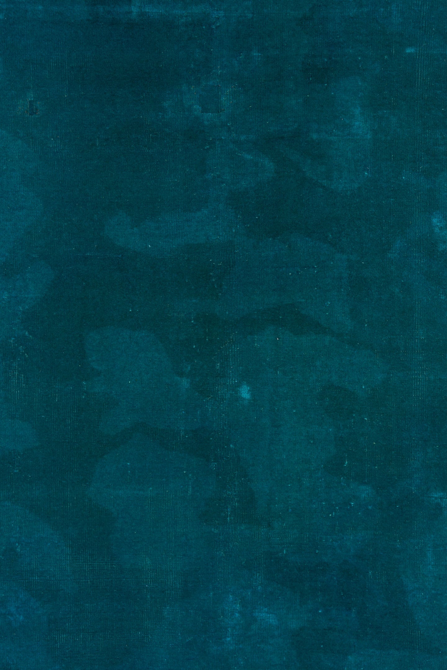 5' x 6' one-of-a-kind handmade antique Overdyed rug. Color palette: teal, petrol, peacock, charcoal, gray, black