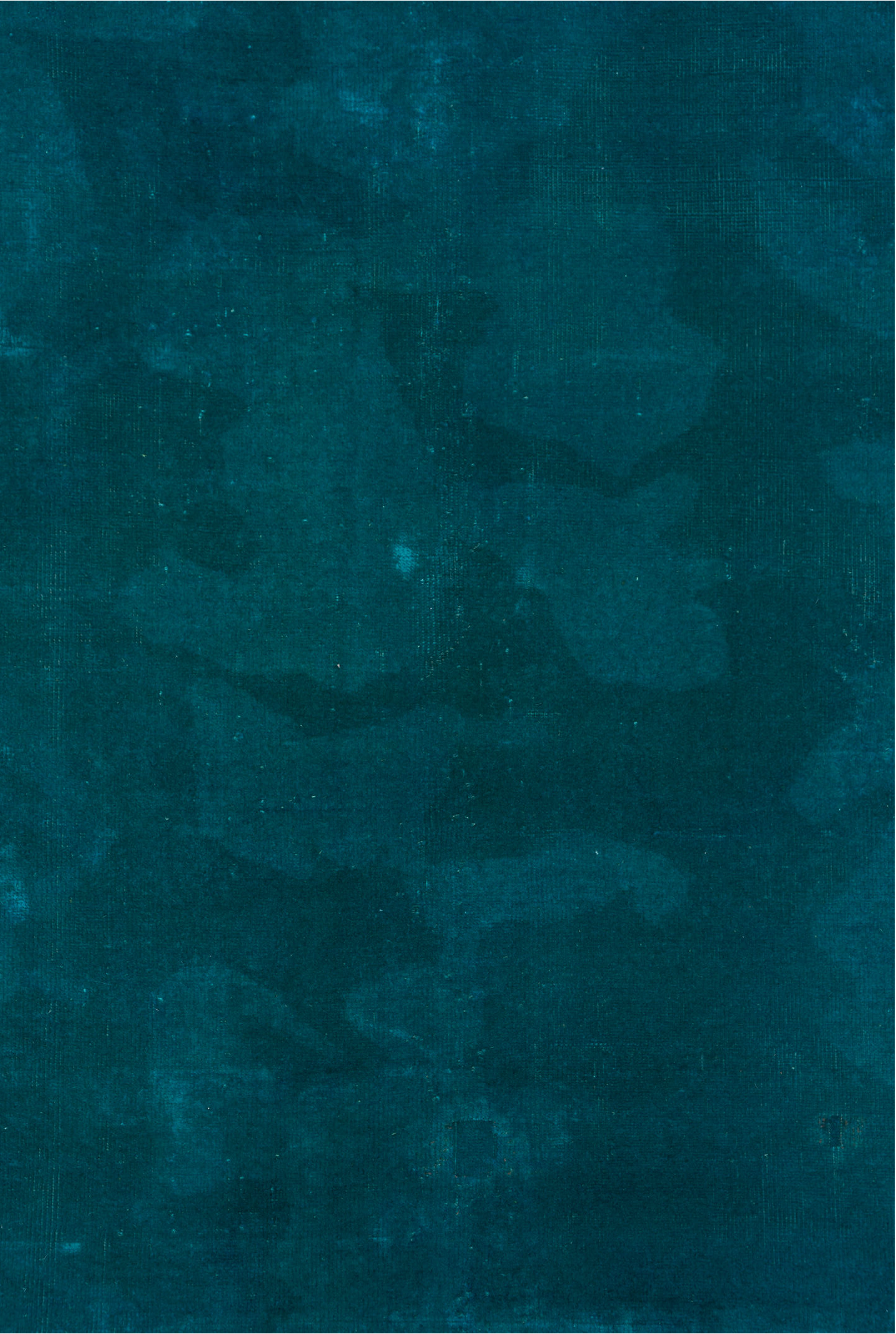 5' x 6' one-of-a-kind handmade antique Overdyed rug. Color palette: teal, petrol, peacock, charcoal, gray, black