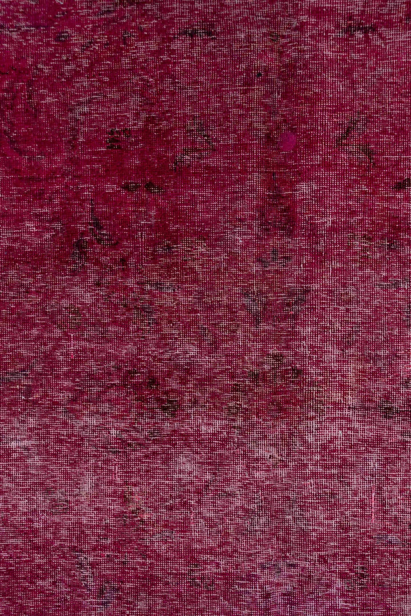 9' x 10' one-of-a-kind handmade antique Overdyed large size rug. Color palette: raspberry, magenta, rose, berry, plum