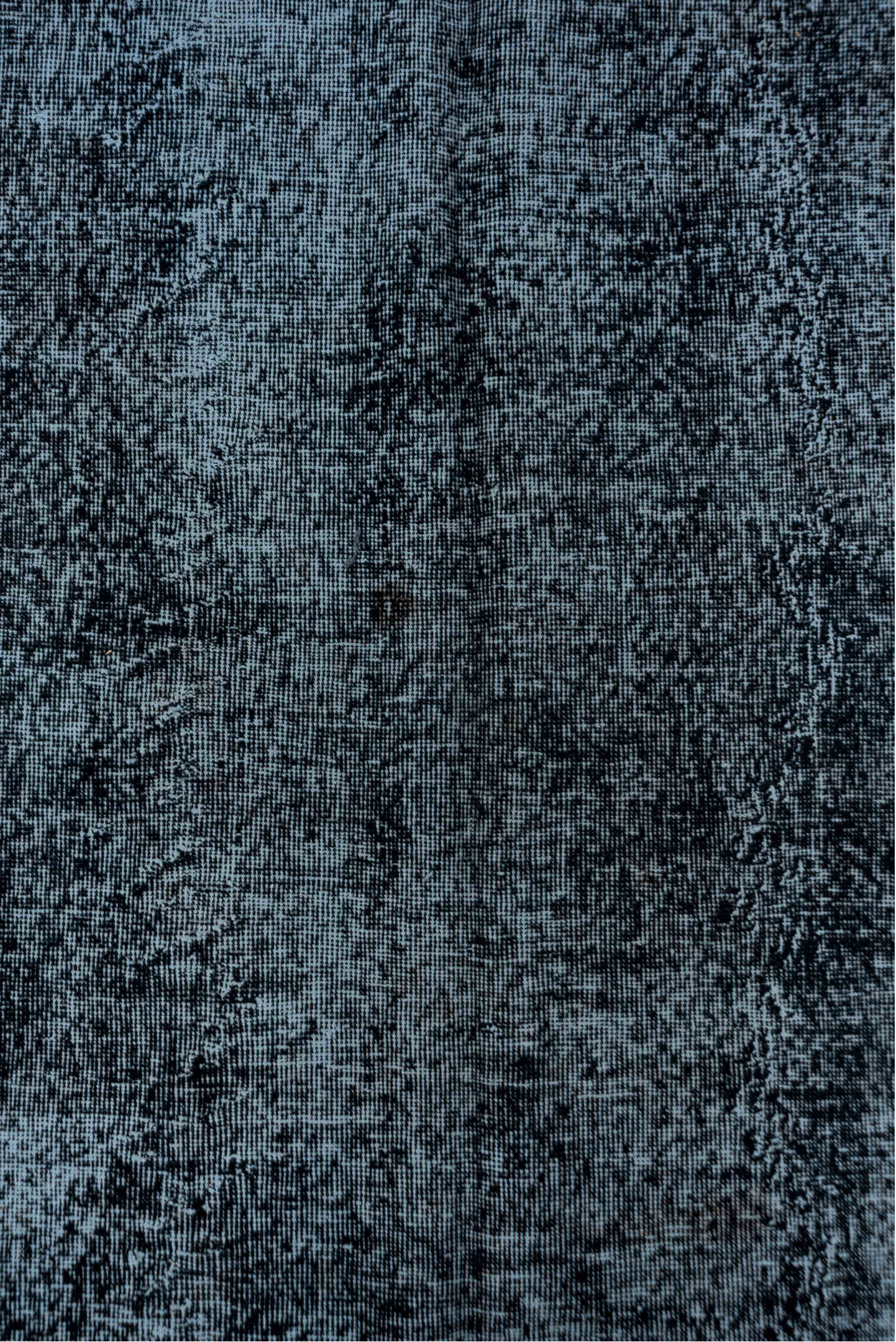 5' x 12' one-of-a-kind handmade vintage Overdyed runner rug. Color palette: slate, charcoal, steel_blue, silver, gray, black