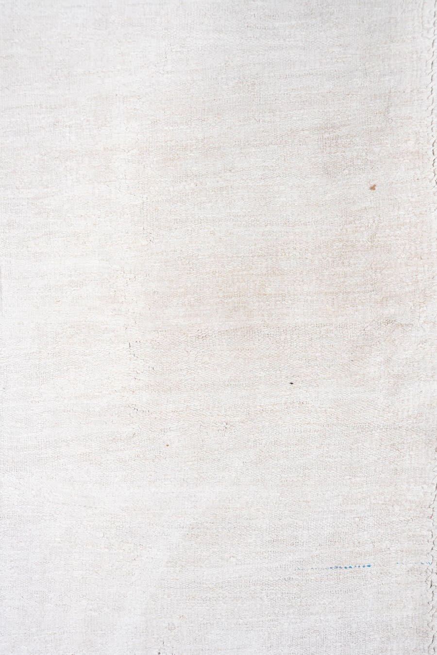 6' x 10' one-of-a-kind handmade vintage Hemp Kilim large size rug. Color palette: ivory, cream, beige, taupe, faint blue