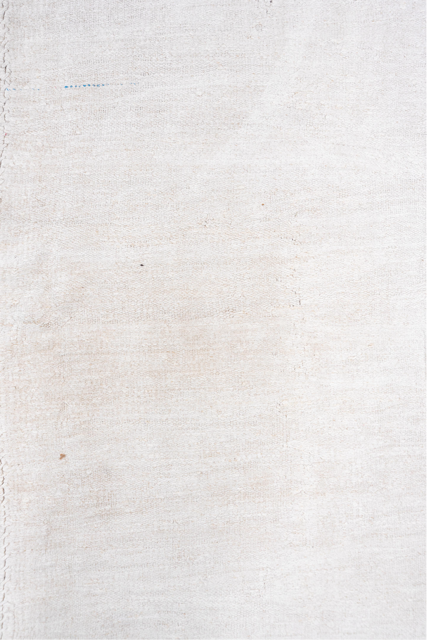 6' x 10' one-of-a-kind handmade vintage Hemp Kilim large size rug. Color palette: blue, dark gray, gainsboro, ghost white