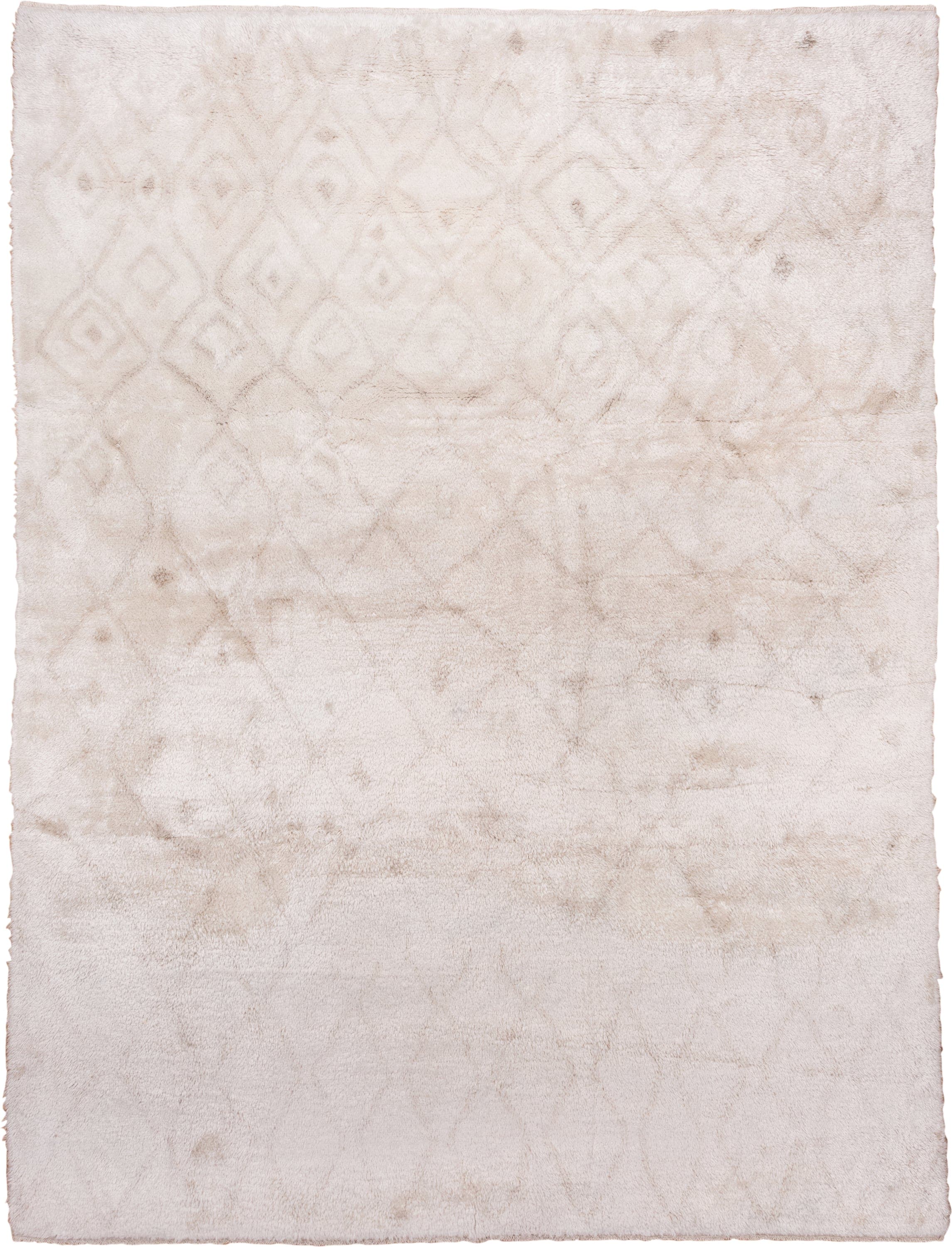 10' x 13' one-of-a-kind handmade vintage Moroccan large size rug. Color palette: ivory, cream, beige, taupe, gray