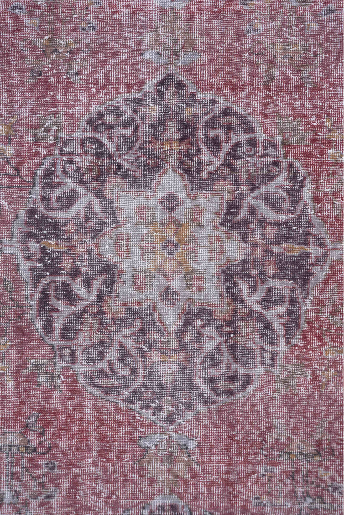 5' x 8' one-of-a-kind handmade antique Sparta medium size rug. Color palette: rose, ivory, taupe, charcoal, dusty mauve