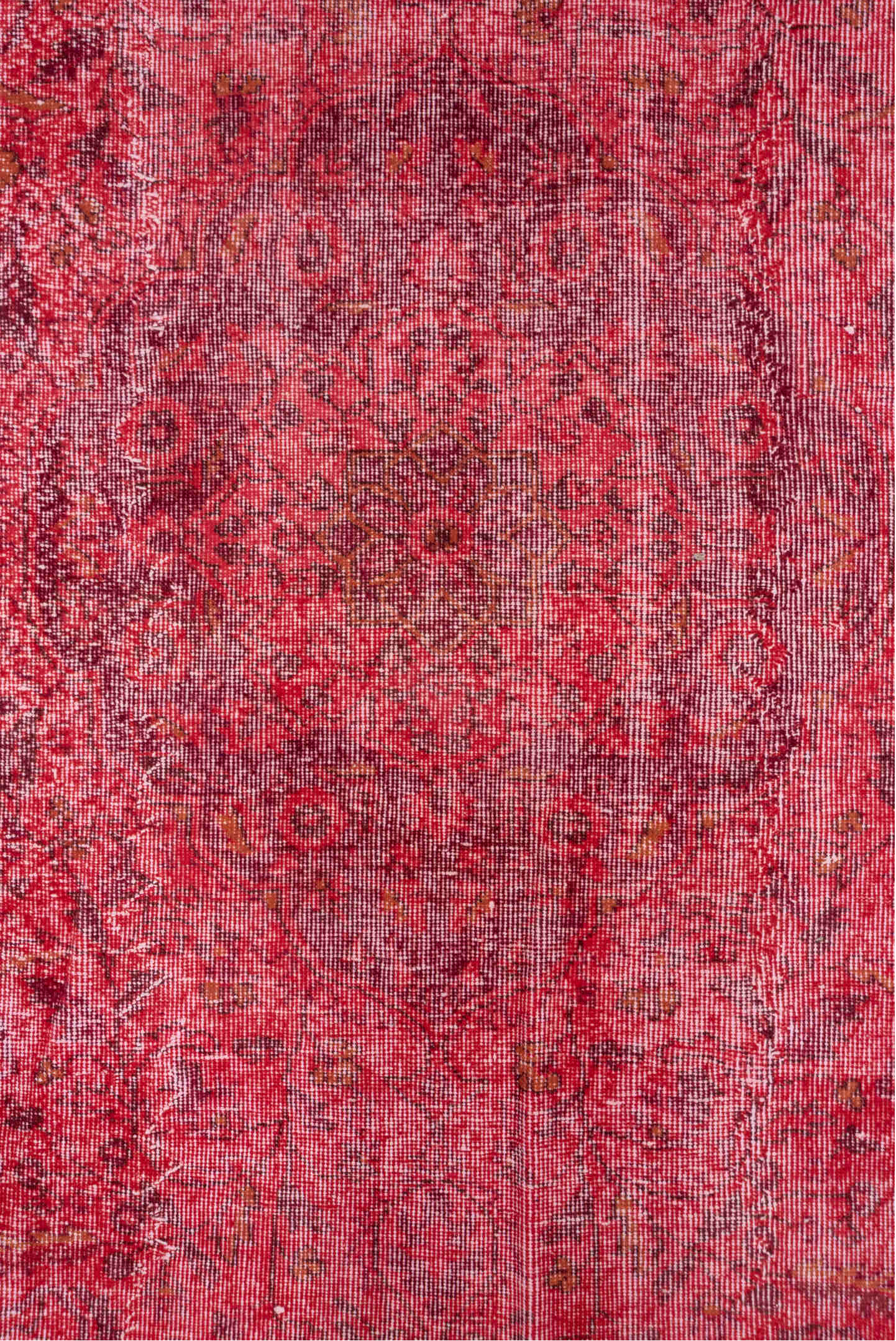 5' x 8' one-of-a-kind handmade antique Overdyed medium size rug. Color palette: rose, crimson, pink, raspberry, blush