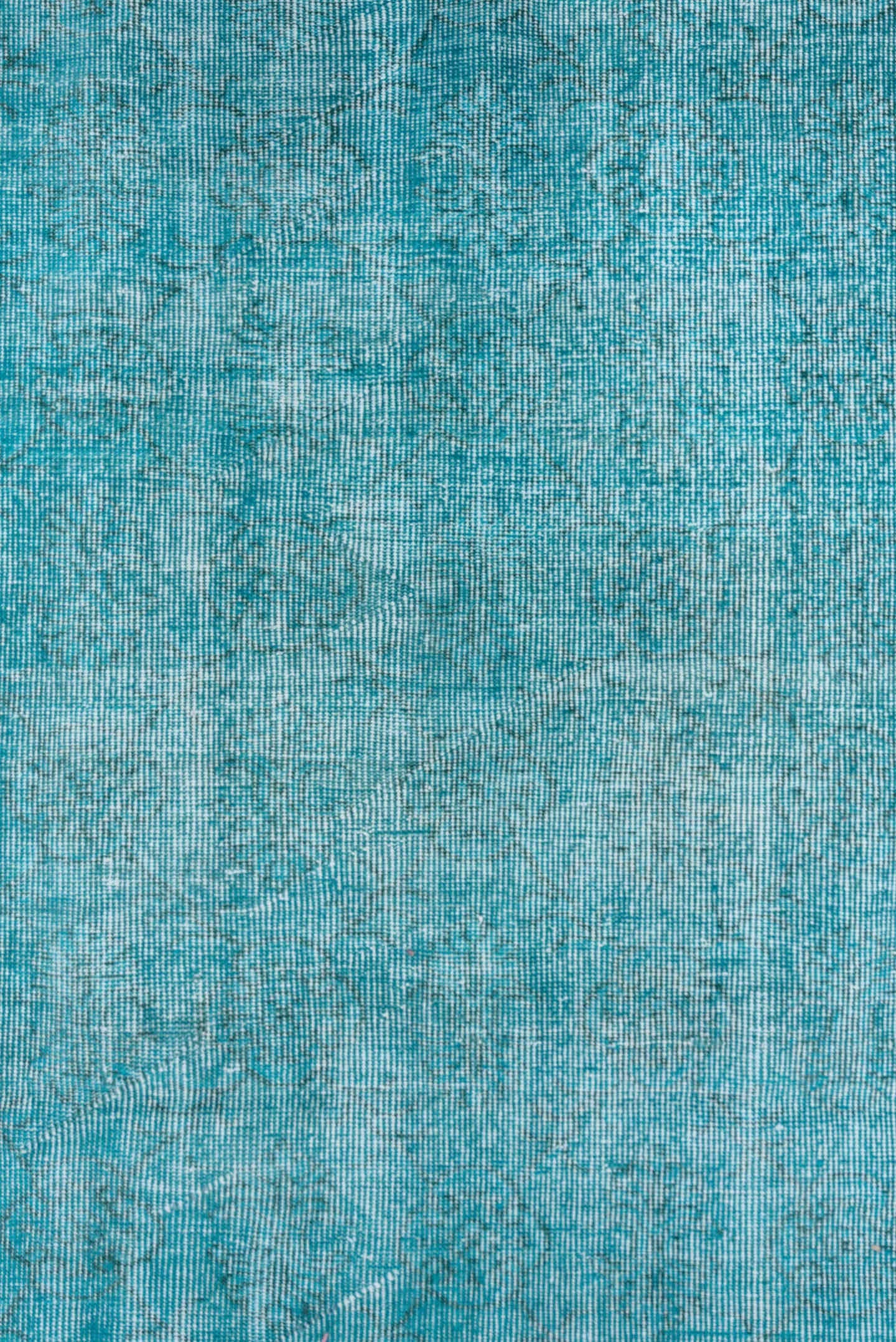 5' x 9' one-of-a-kind handmade antique Overdyed medium size rug. Color palette: aqua, turquoise, ice blue, ivory, teal