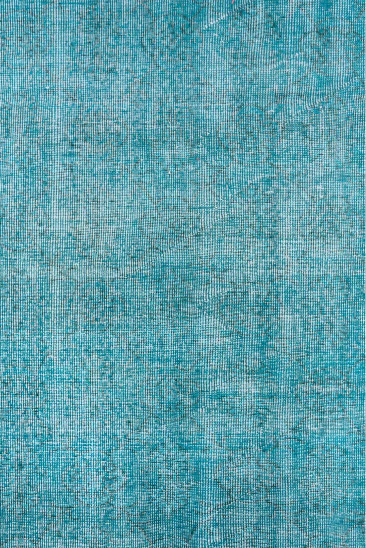 5' x 9' one-of-a-kind handmade antique Overdyed medium size rug. Color palette: aqua, turquoise, ice blue, ivory, teal