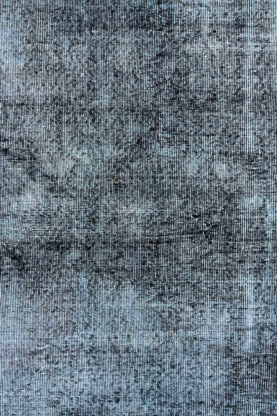 5' x 8' one-of-a-kind handmade antique Overdyed medium size rug. Color palette: silver, charcoal, slate, ivory, gray, black