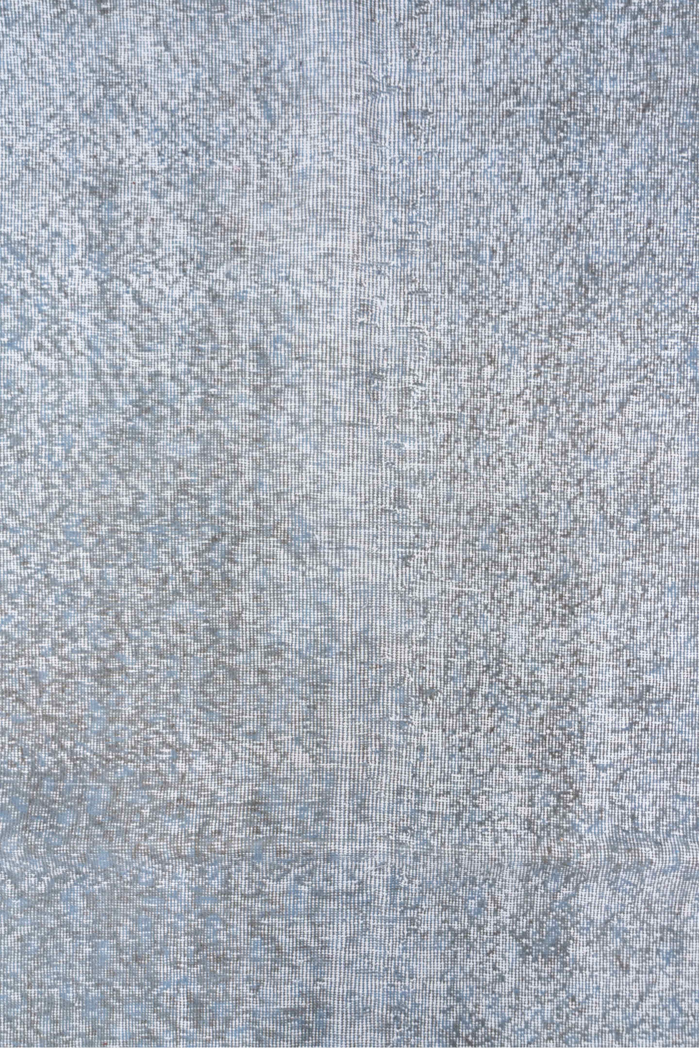 6' x 9' one-of-a-kind handmade antique Overdyed medium size rug. Color palette: ivory, pale blue, silver, taupe, gray
