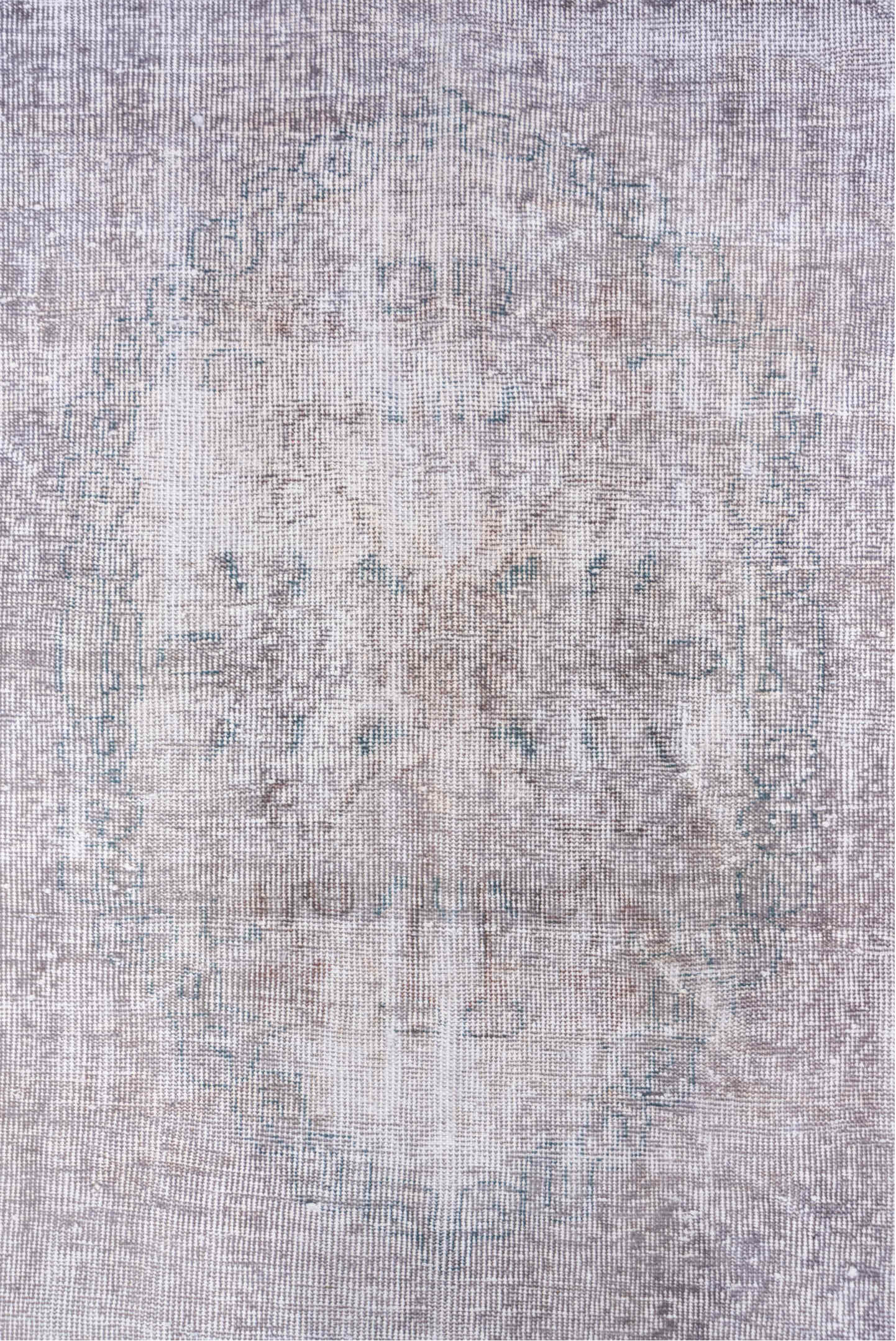 6' x 8' one-of-a-kind handmade vintage Overdyed medium size rug. Color palette: dark gray, gainsboro, gray, light gray