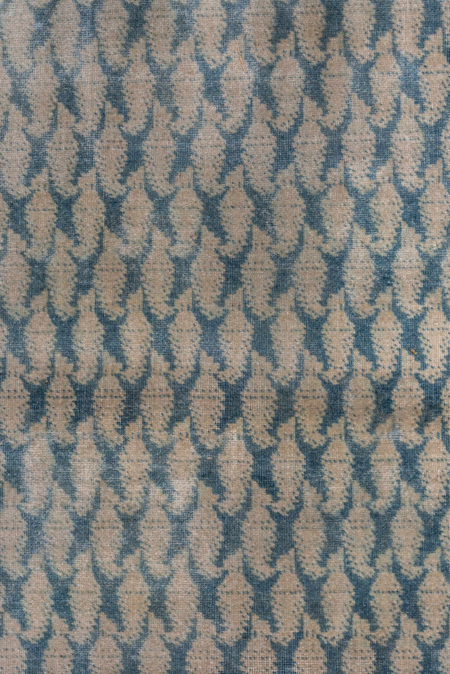 3' x 17' one-of-a-kind handmade antique Sivas runner rug. Color palette: ivory, pale blue, sky blue, beige, taupe