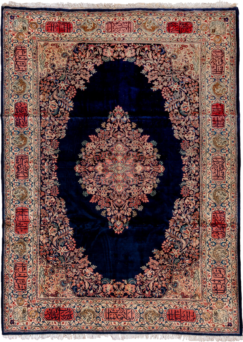 8' x 11' one-of-a-kind handmade vintage Sarouk large size rug. Color palette: black, blue, brown, fiord, gray, light gray