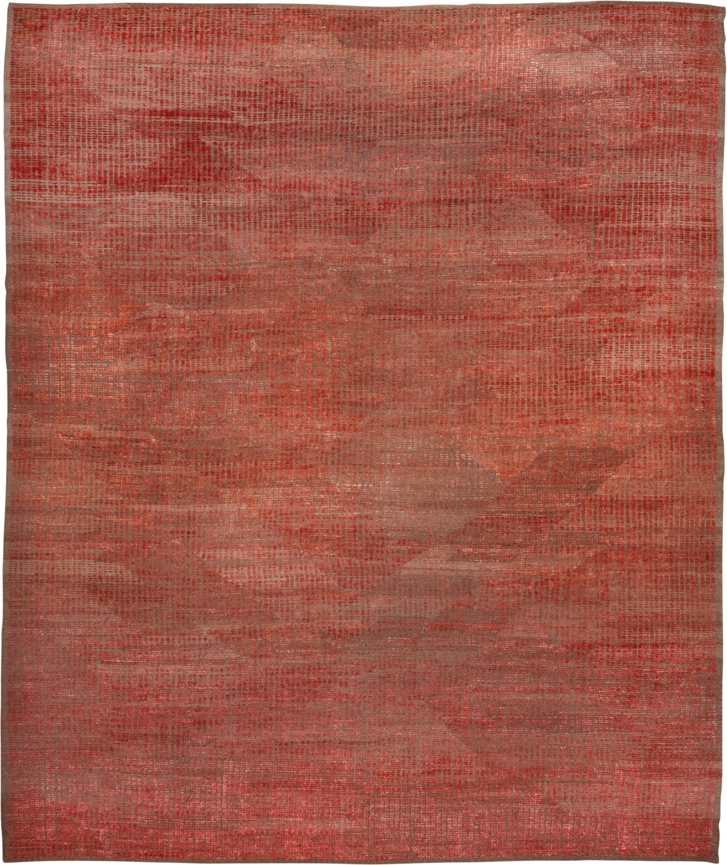 13' x 16' one-of-a-kind handmade vintage Moroccan oversize rug. Color palette: terracotta, rust, coral, taupe, rose, sienna