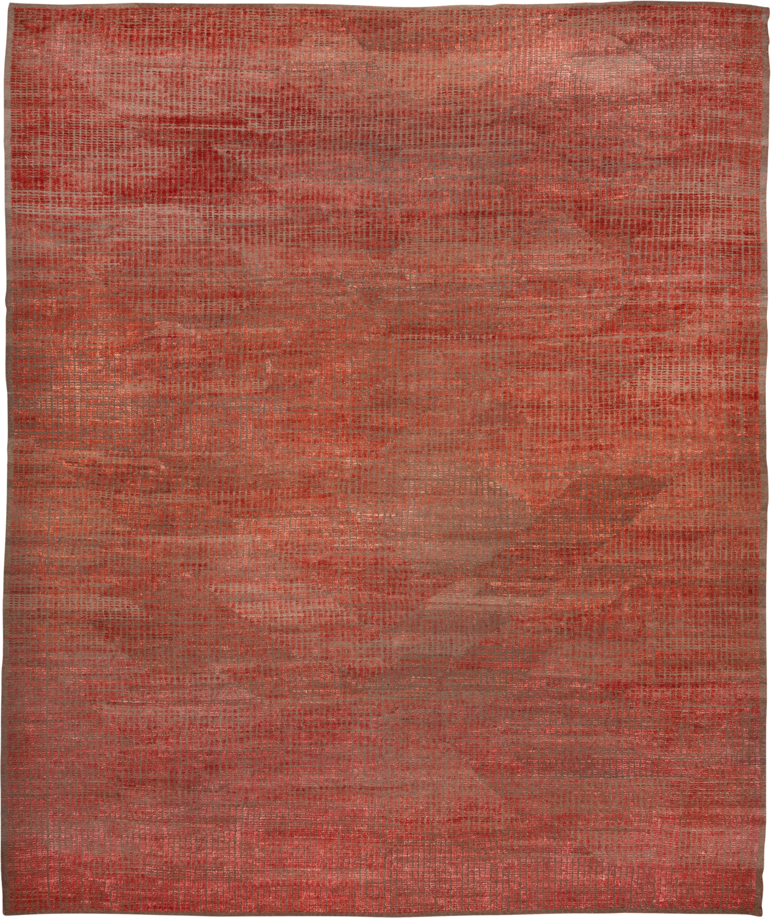 13' x 16' one-of-a-kind handmade vintage Moroccan oversize rug. Color palette: terracotta, rust, coral, taupe, rose, sienna