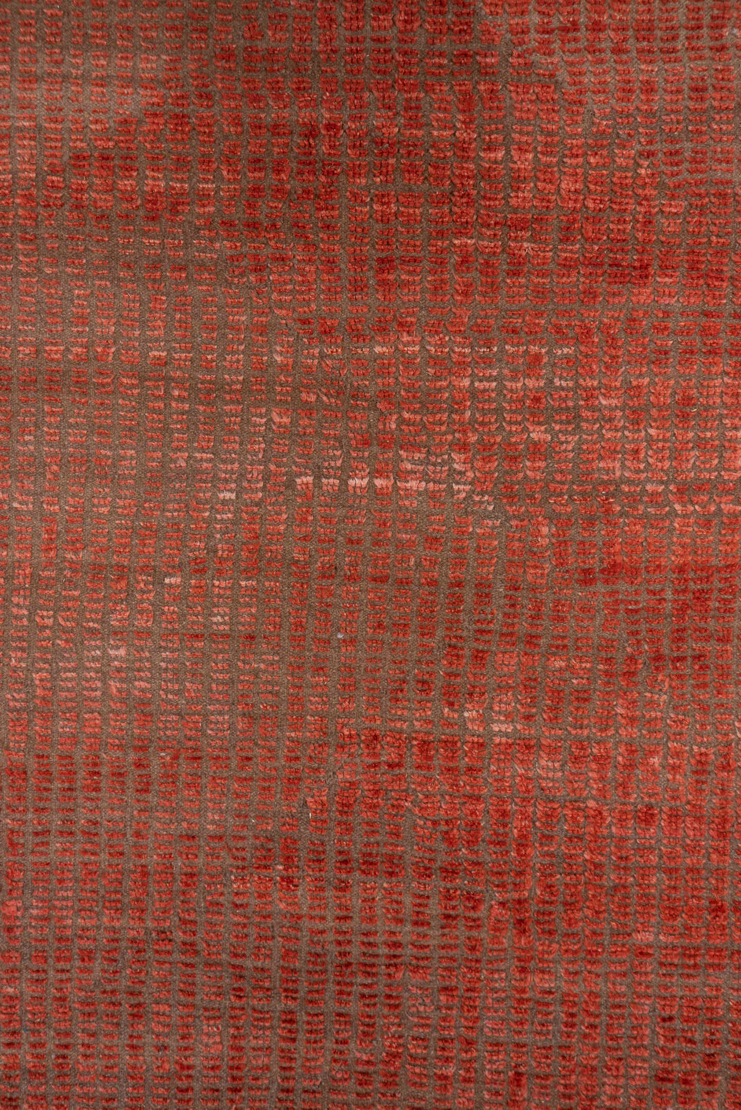 13' x 16' one-of-a-kind handmade vintage Moroccan oversize rug. Color palette: terracotta, rust, coral, taupe, rose, sienna