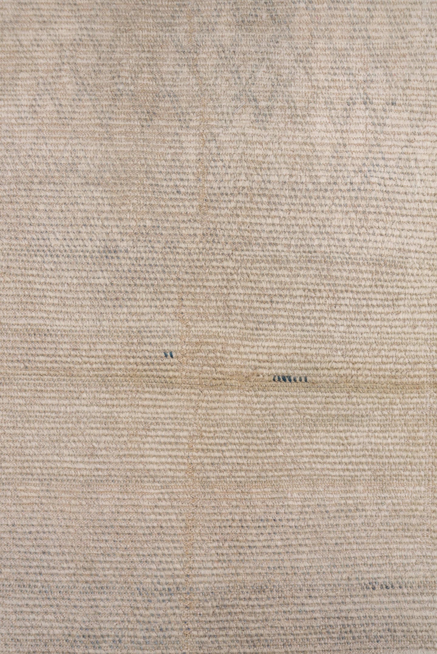 3' x 9' one-of-a-kind handmade vintage Moroccan runner rug. Color palette: ivory, beige, taupe, light gray, gray