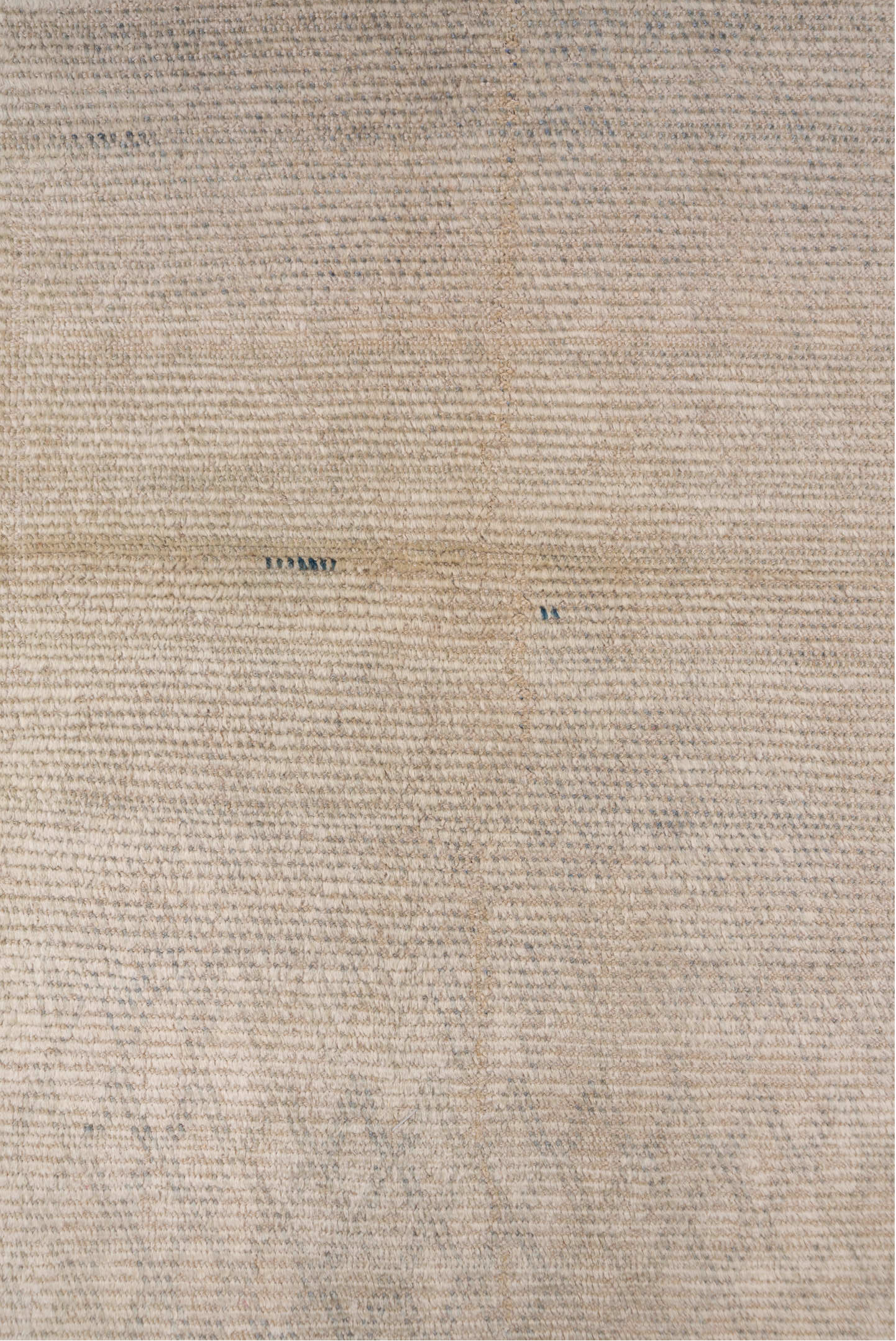 3' x 9' one-of-a-kind handmade vintage Moroccan runner rug. Color palette: ivory, beige, taupe, light gray, gray