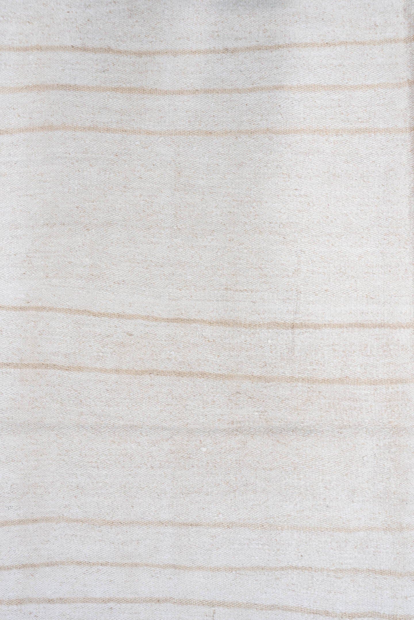 5' x 9' one-of-a-kind handmade vintage Hemp Kilim medium size rug. Color palette: ivory, cream, tan, taupe, beige, gray