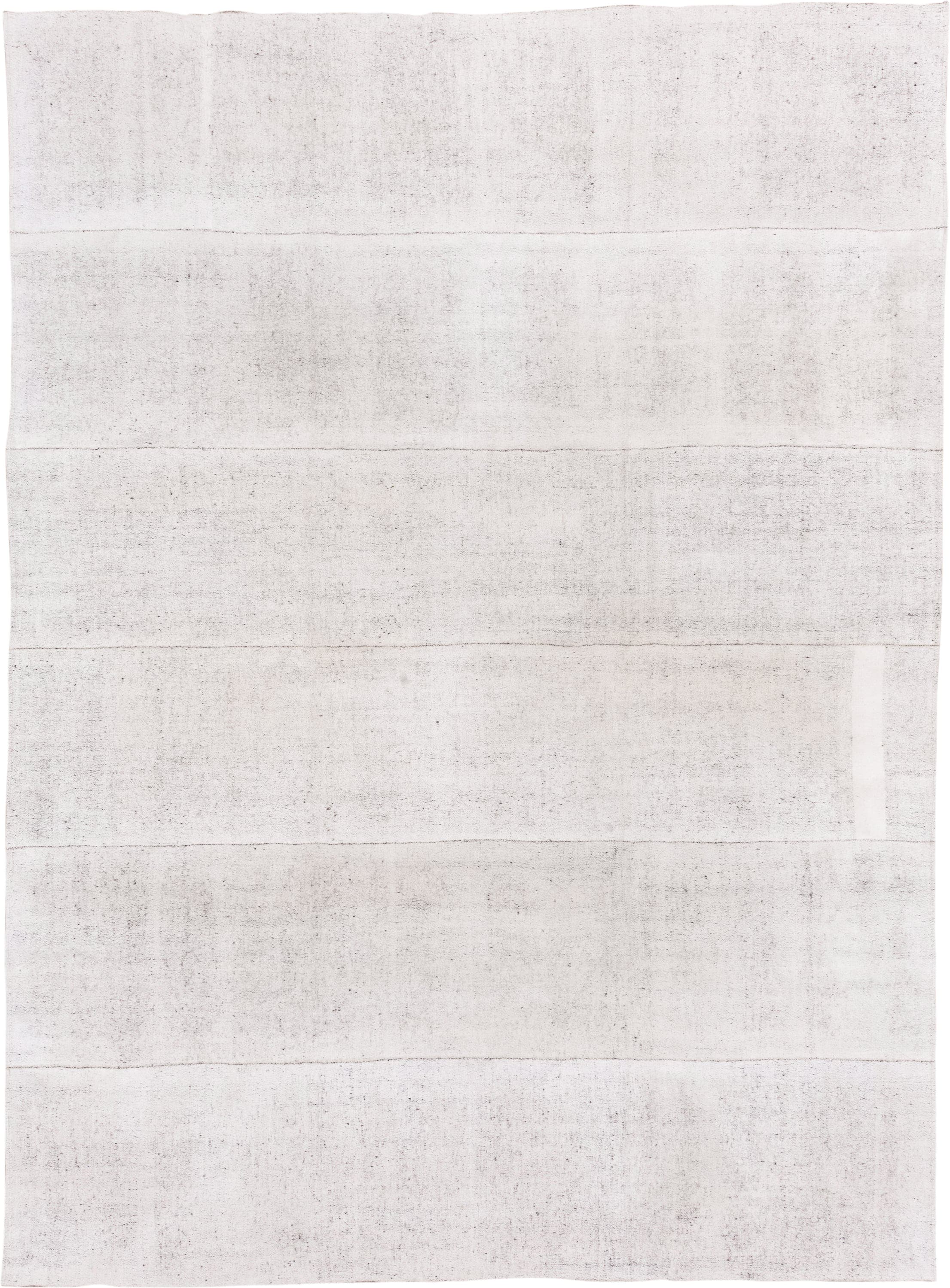 8' x 11' one-of-a-kind handmade antique Flatweave large size rug. Color palette: ivory, cream, taupe, beige, light gray