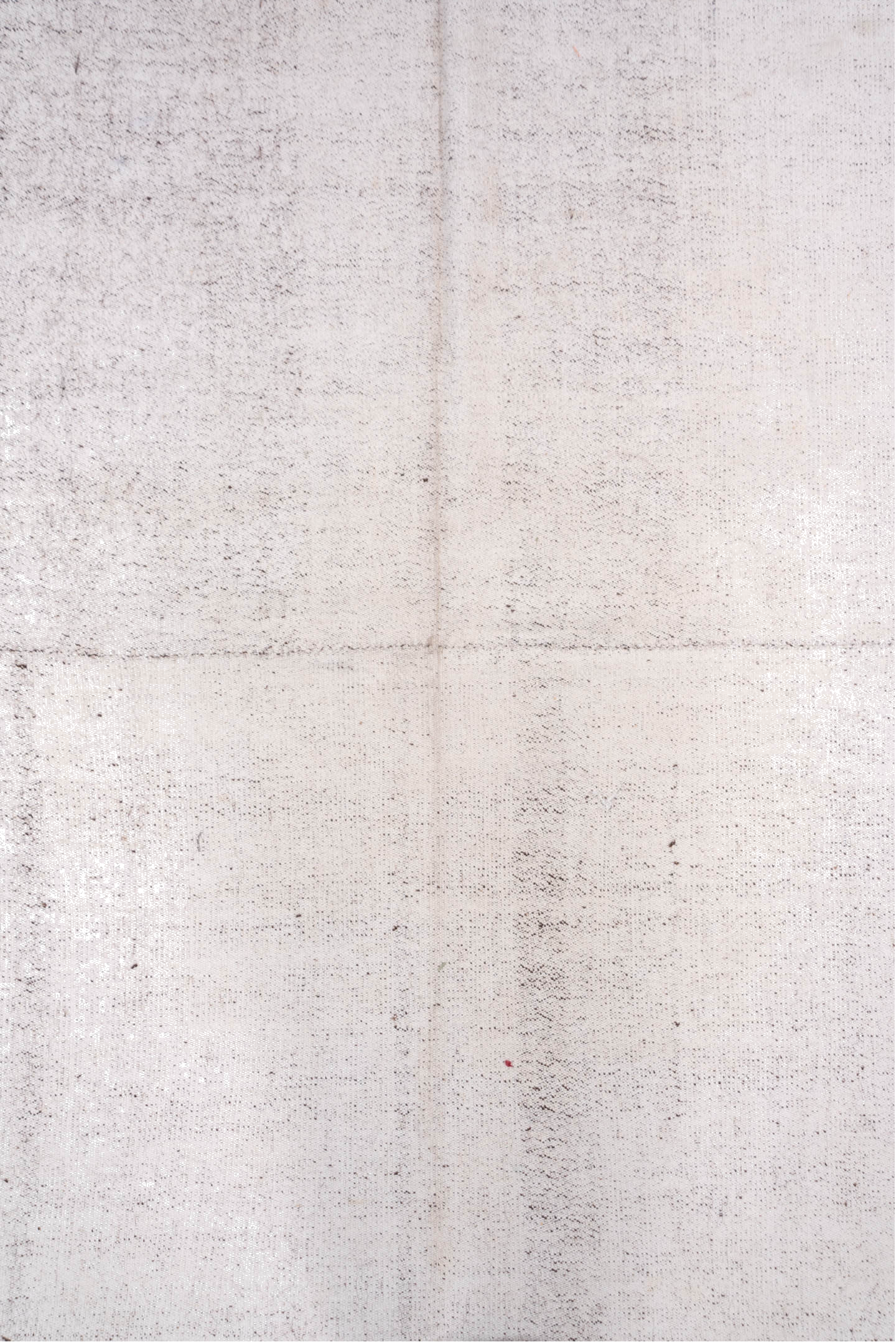 8' x 14' one-of-a-kind handmade vintage Flatweave large size rug. Color palette: dark gray, gainsboro, gray, light gray