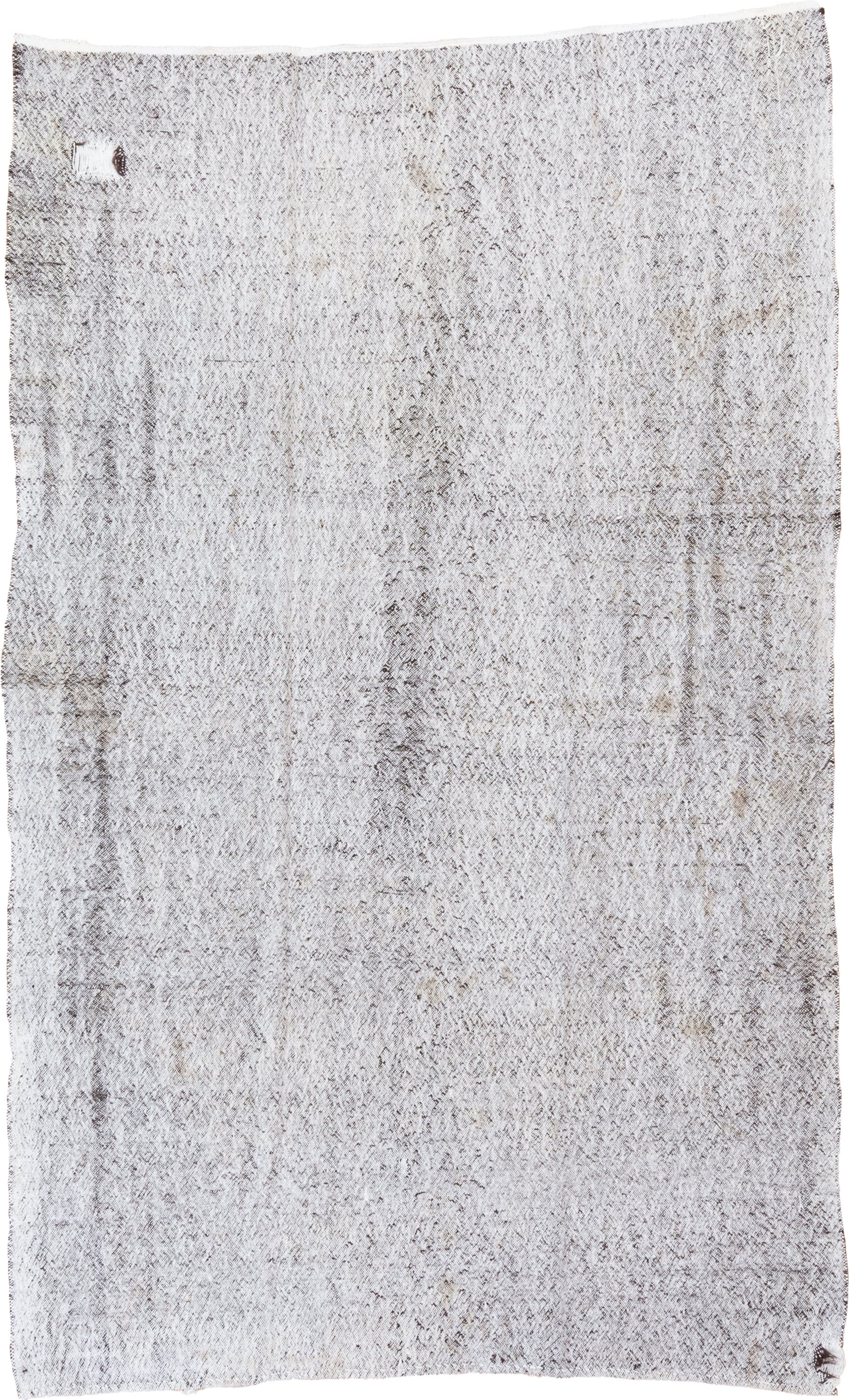 5' x 9' one-of-a-kind handmade antique Flatweave medium size rug. Color palette: ivory, taupe, cream, gray, beige