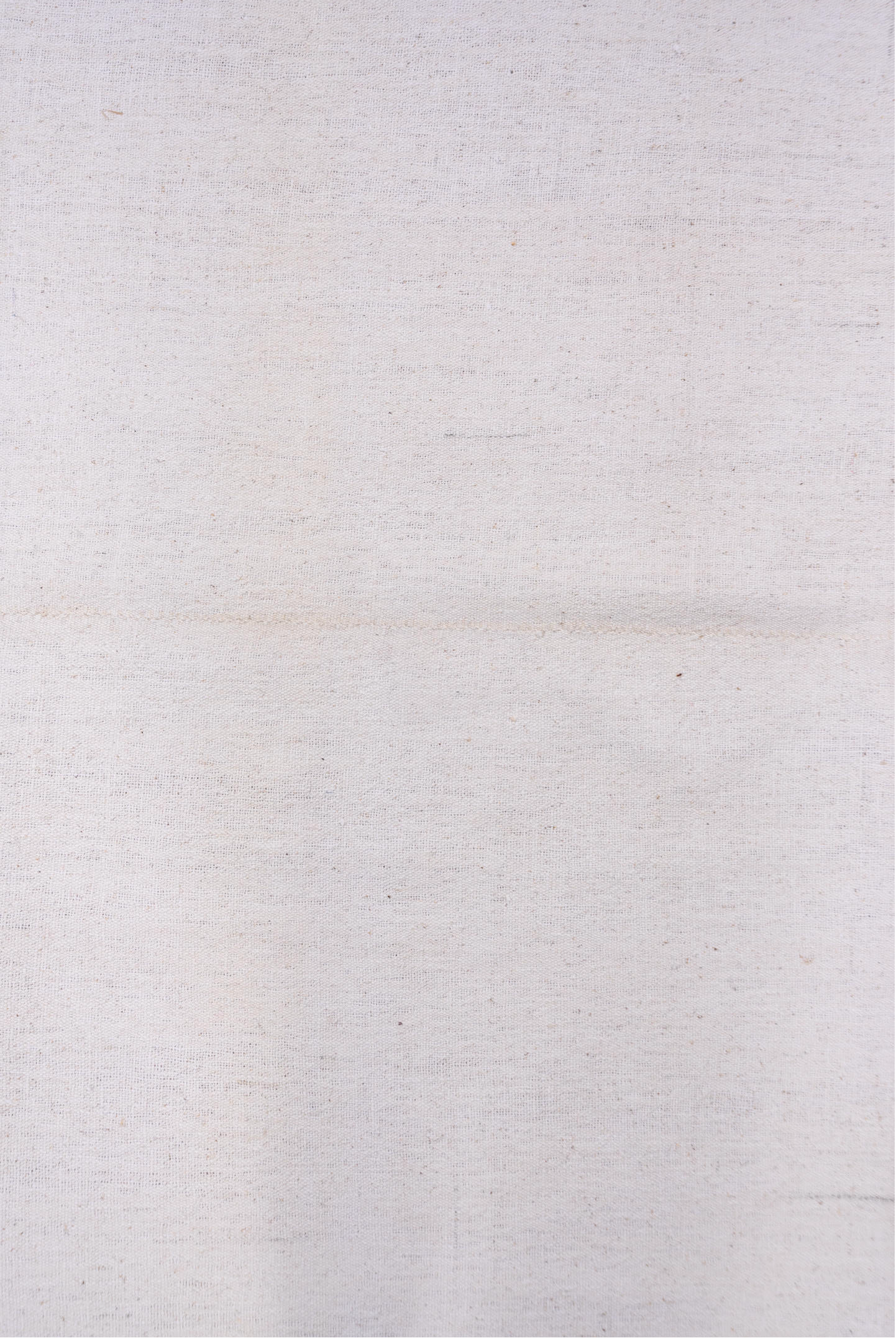 6' x 9' one-of-a-kind handmade vintage Flatweave medium size rug. Color palette: ivory, cream, beige